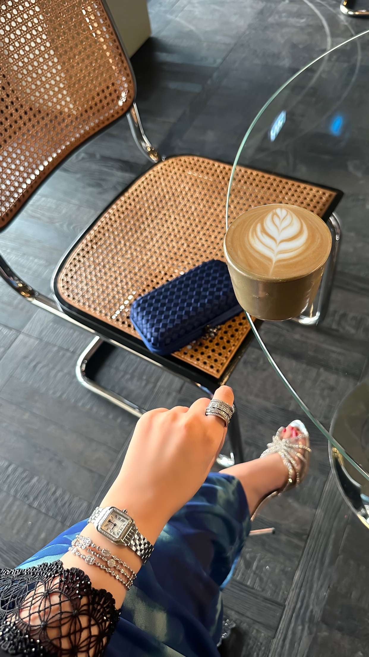 Blue Mini Clutch Size Reference - Luxury Clutch | Clear UAE
