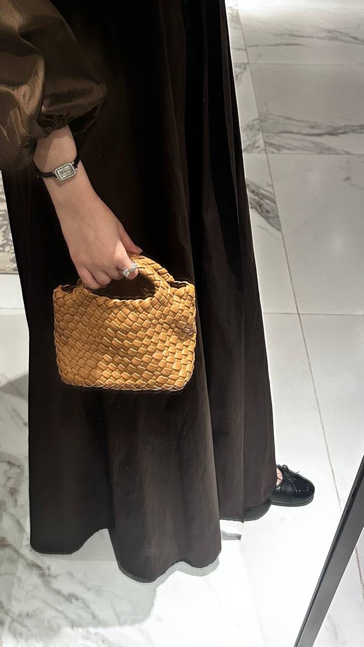Brown Vegan Leather Bag – Luxury Shoulder Bag UAE | Clear UAE
