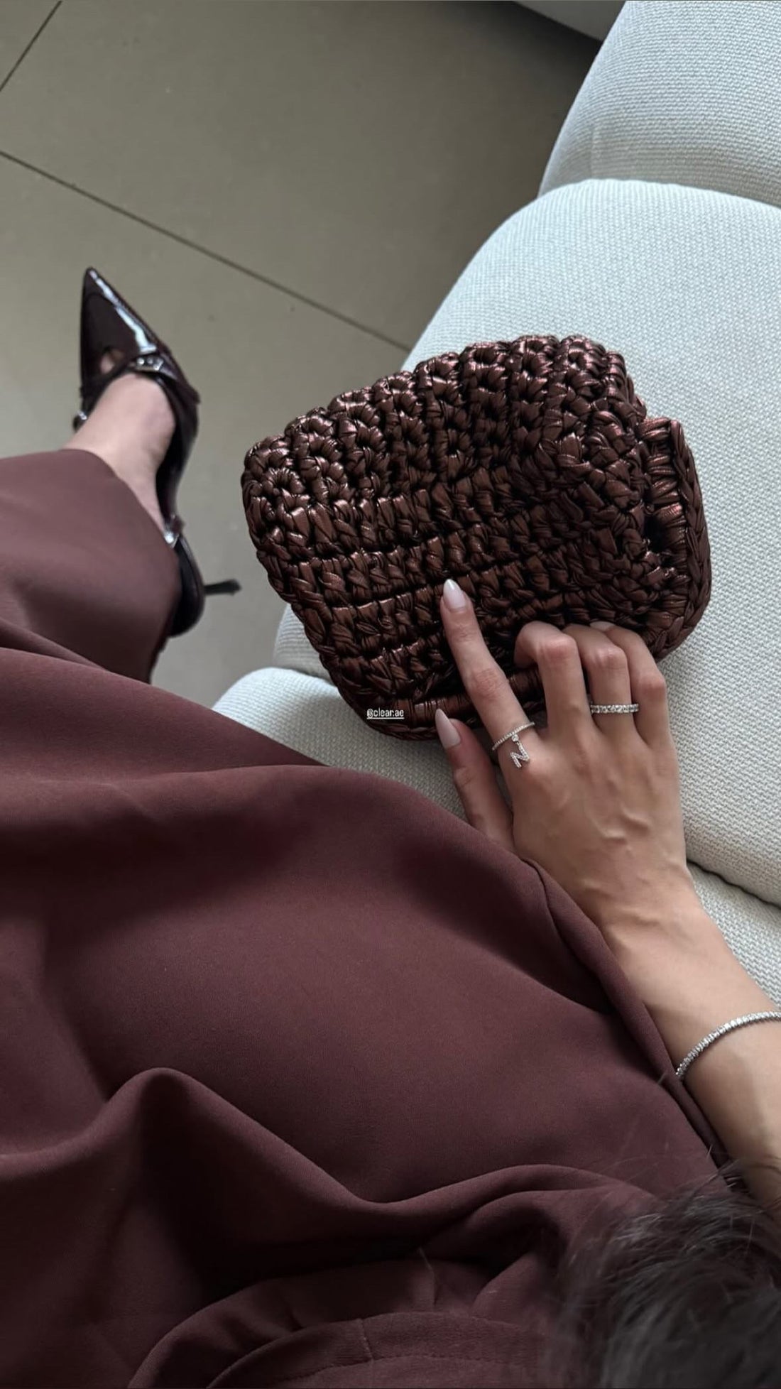 Bottega Pouch - Dark Brown