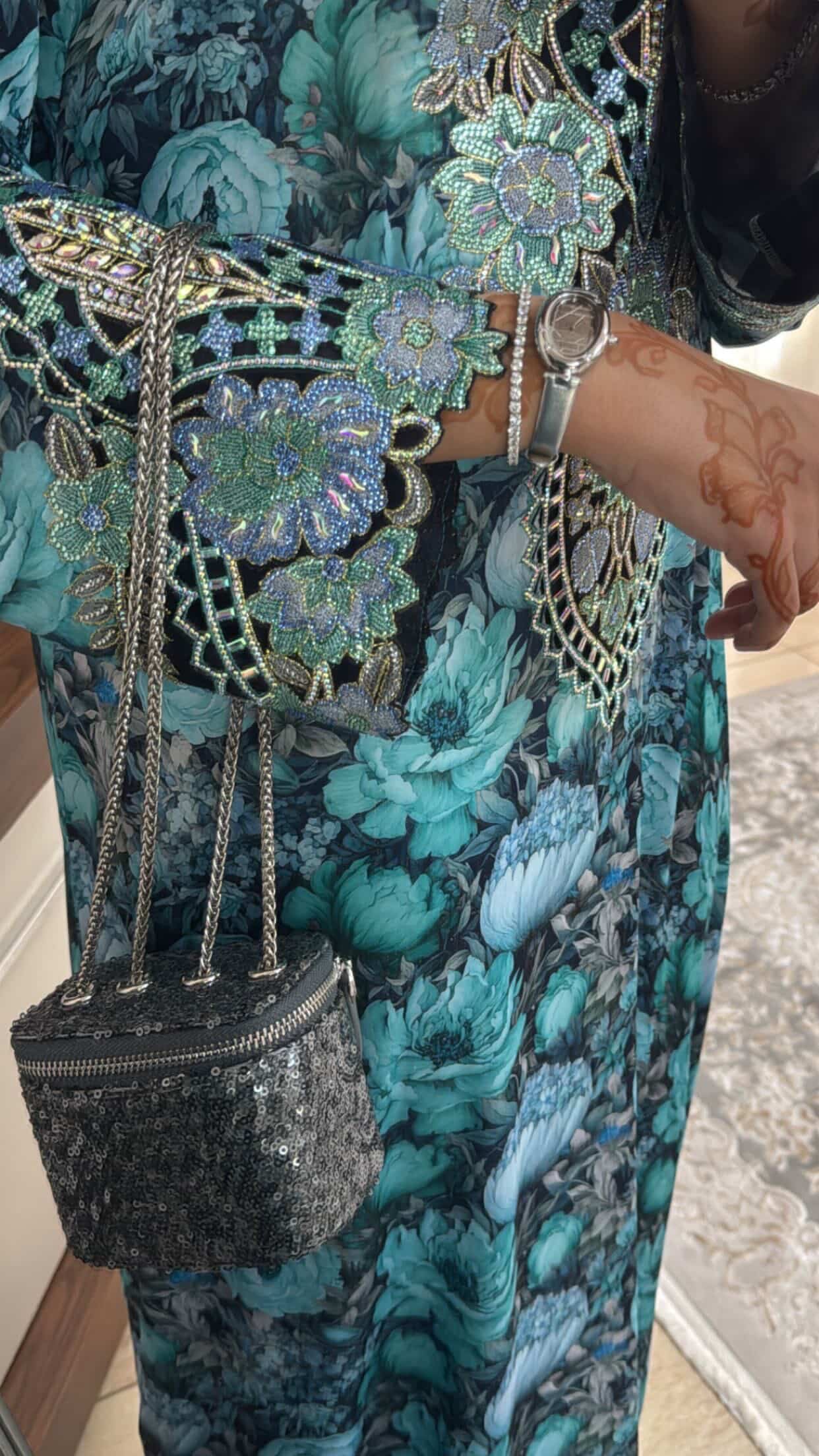 Mini Vanity Chain Bag – Silver Sequin