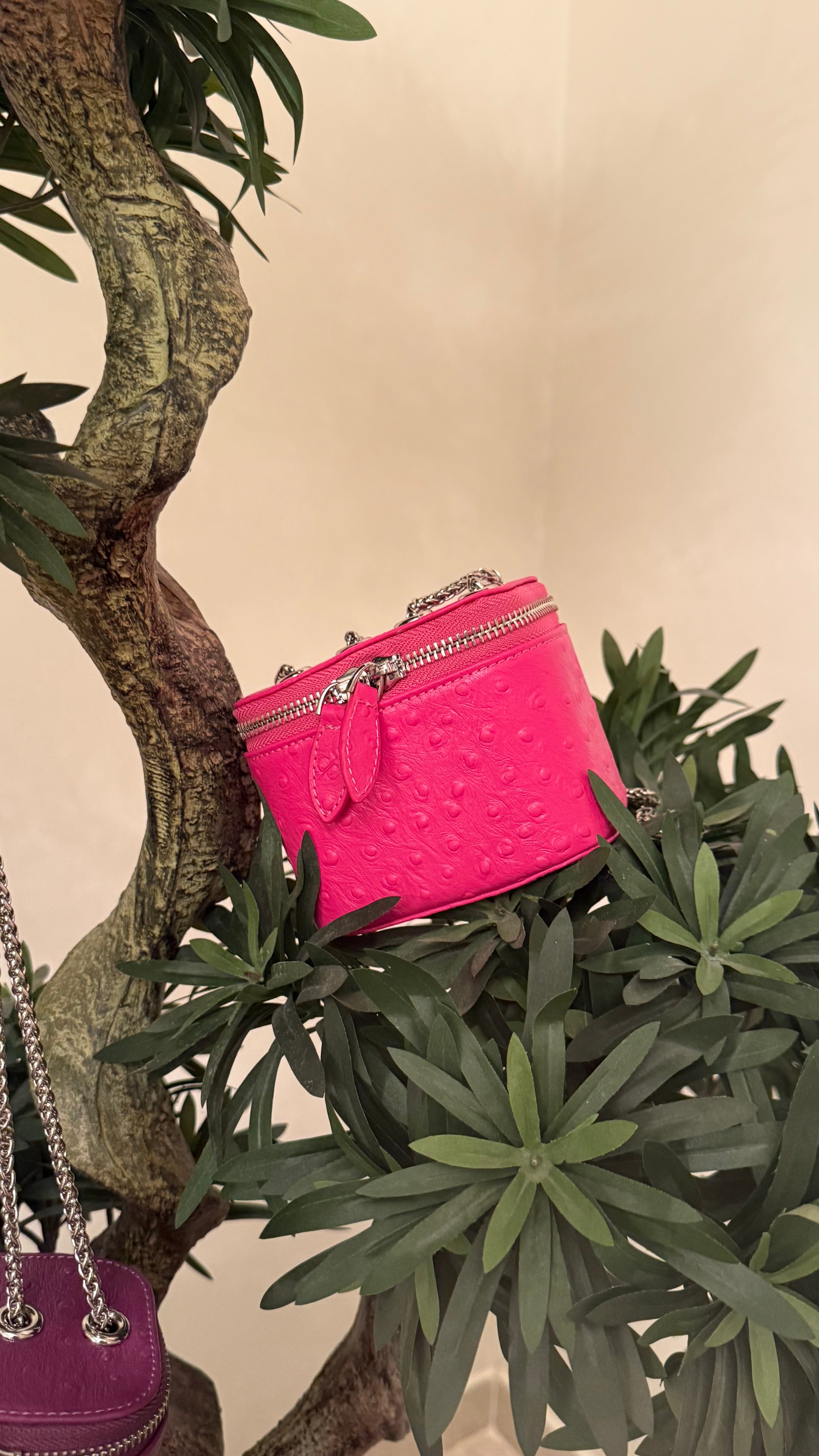 Clear Fuchsia Mini Bag