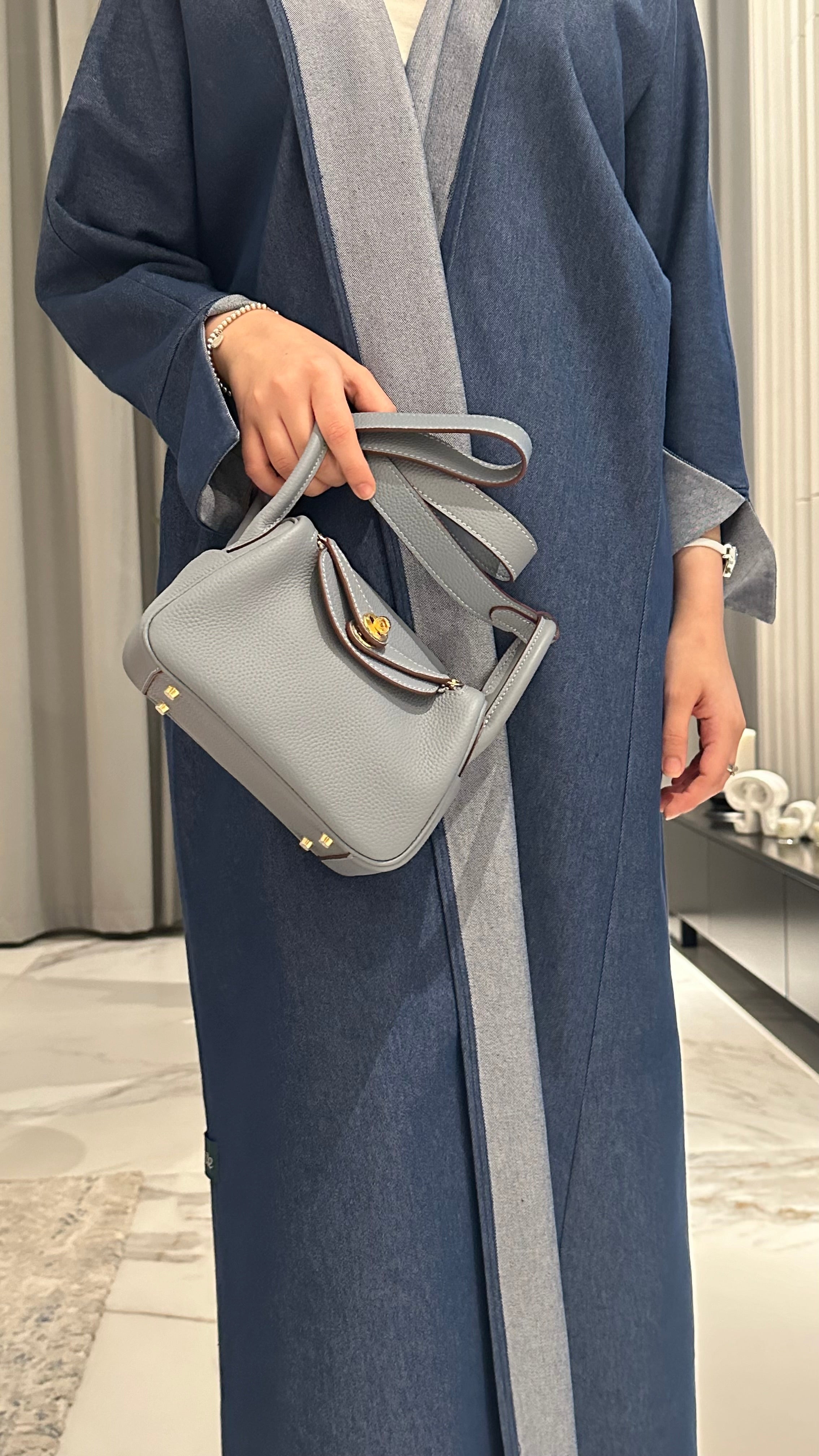 Hermes Lindy Bag in Light Blue – Luxury Shoulder Bag UAE | Clear UAE
