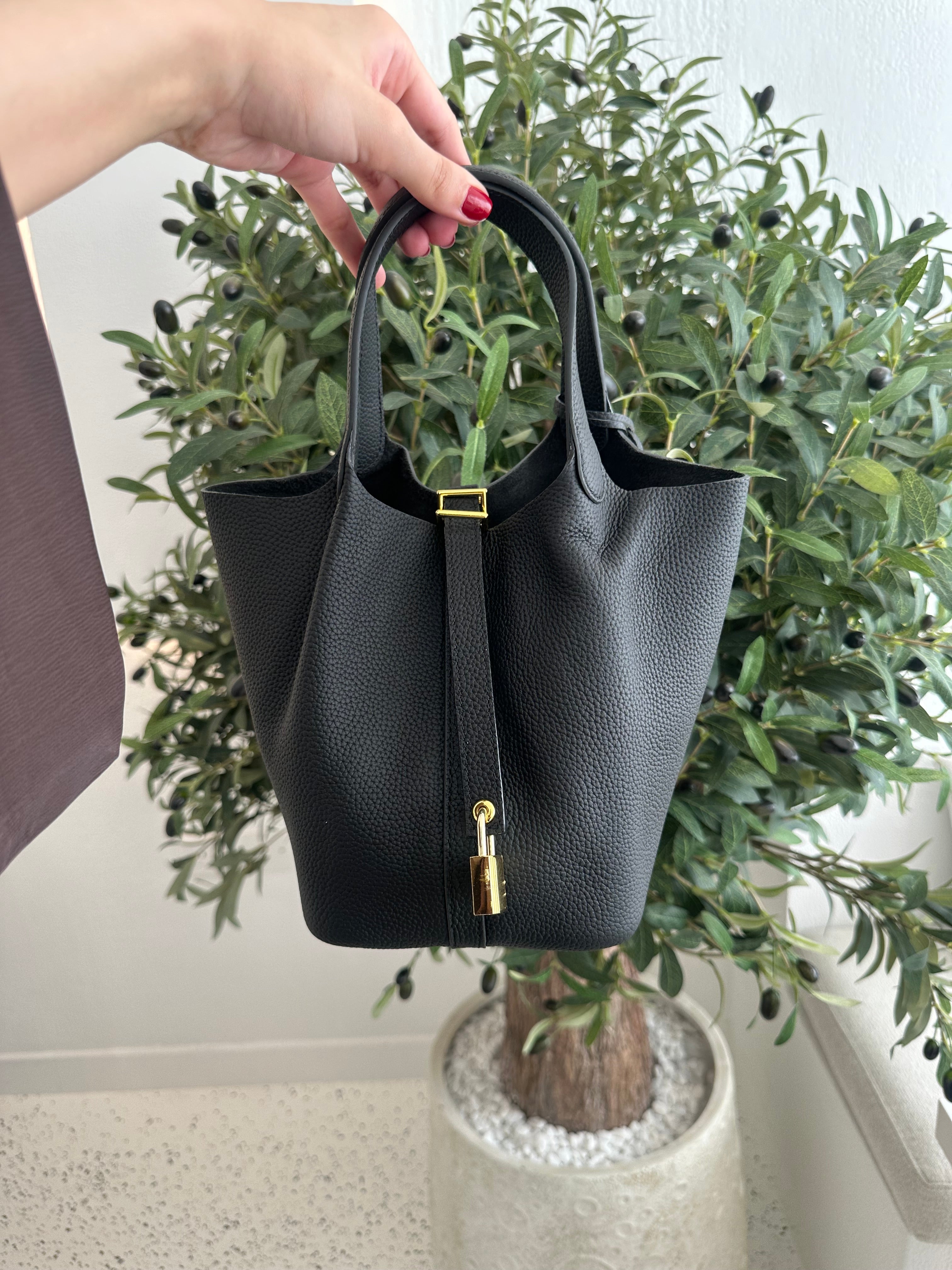 Picotin Bag Black - Luxury Mini Bag UAE | Clear UAE
