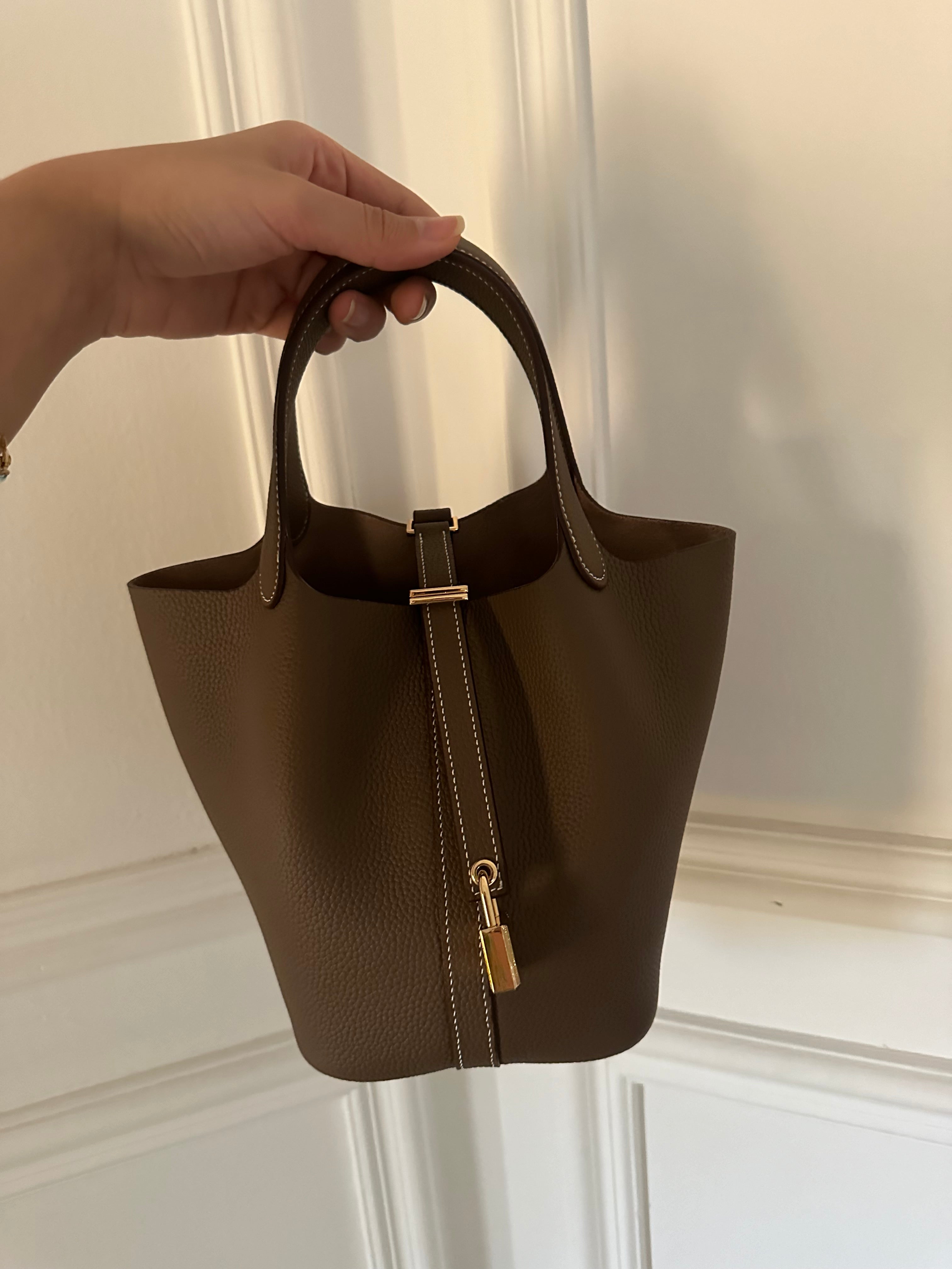 Picotin Bag in Khaki – Luxury Shoulder Bag UAE | Clear UAE
