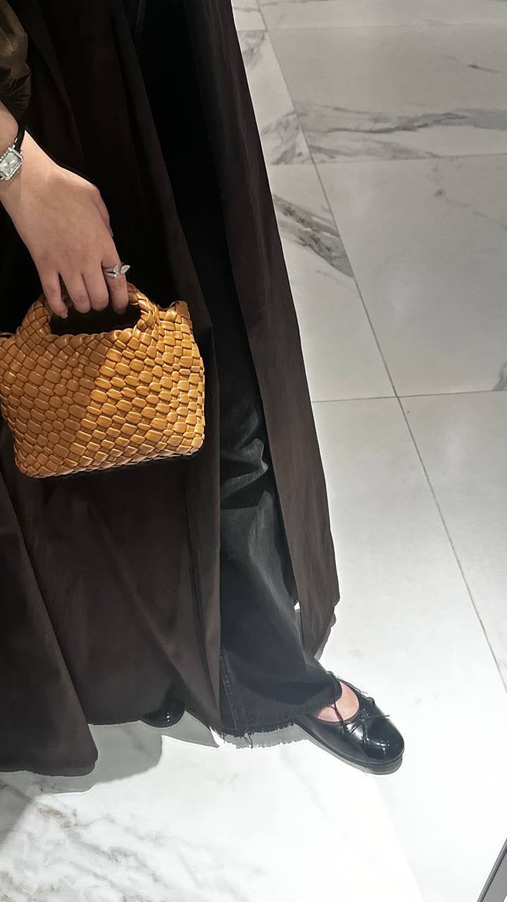 Brown Vegan Leather Bag – Luxury Shoulder Bag UAE | Clear UAE

