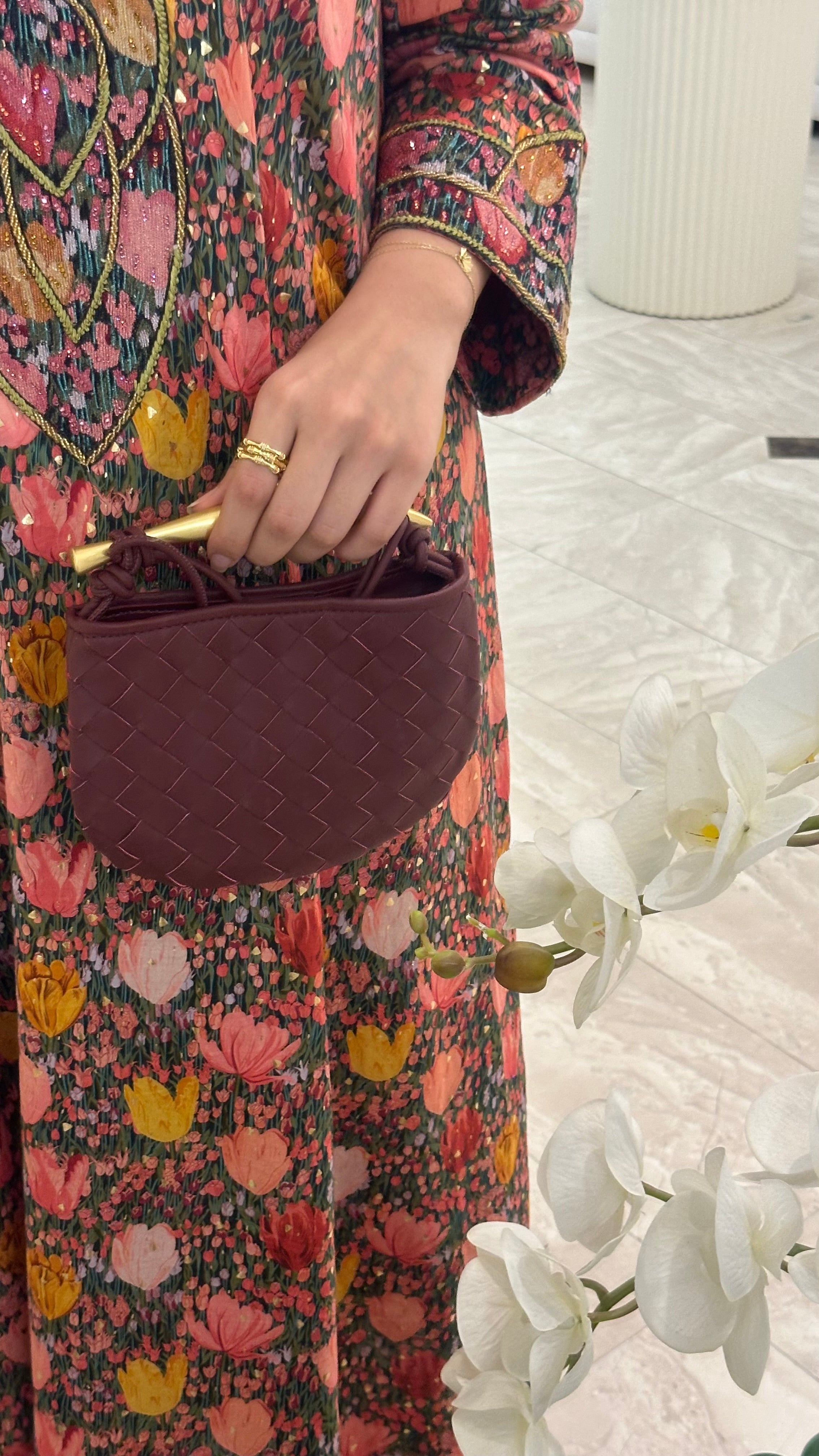 Sardine Bag Maroon Close Up - Luxury Mini Bag UAE | Clear UAE
