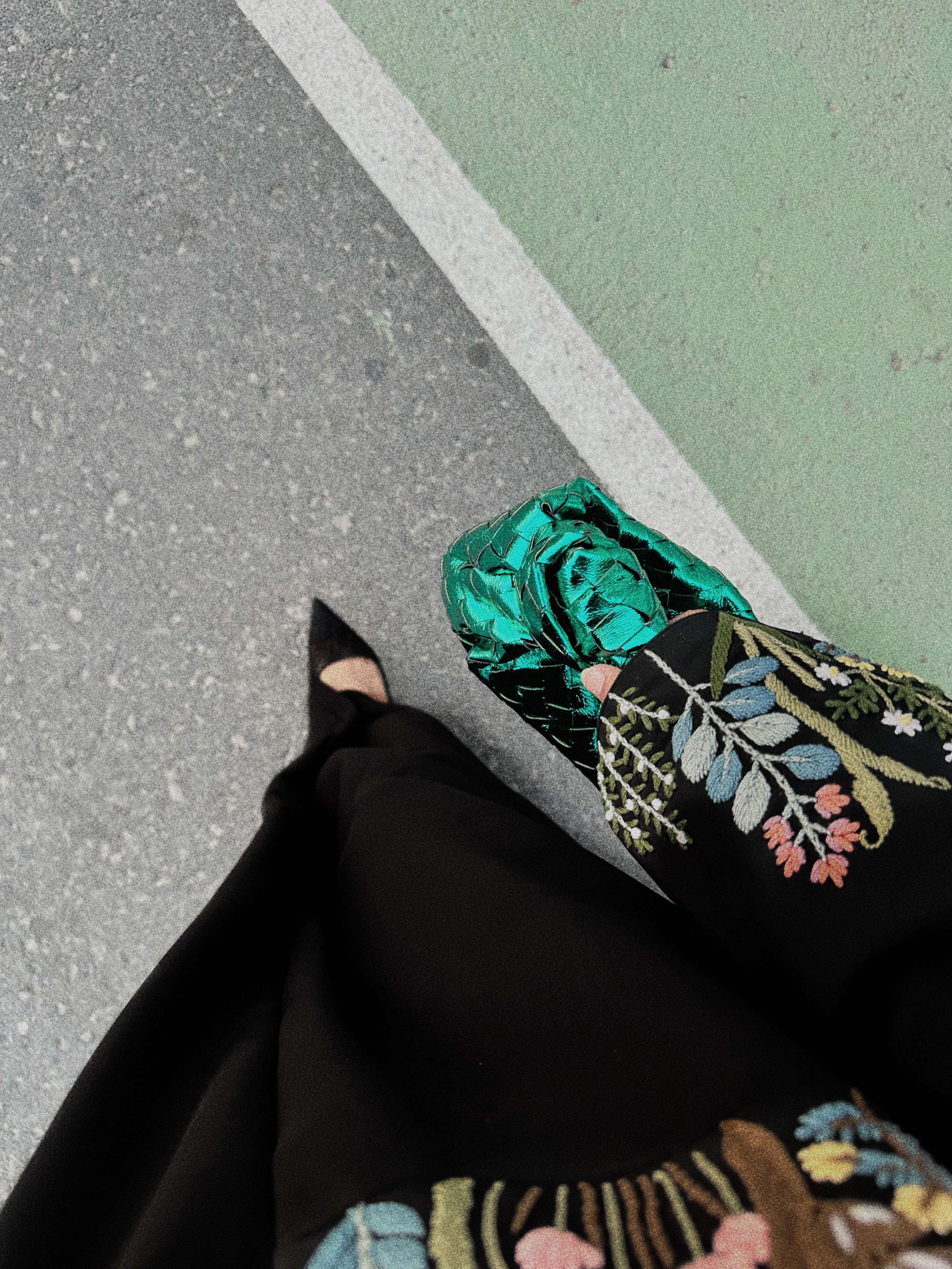 Teen Intrecciato Bag Green Interior - Woven Bag | Clear UAE
