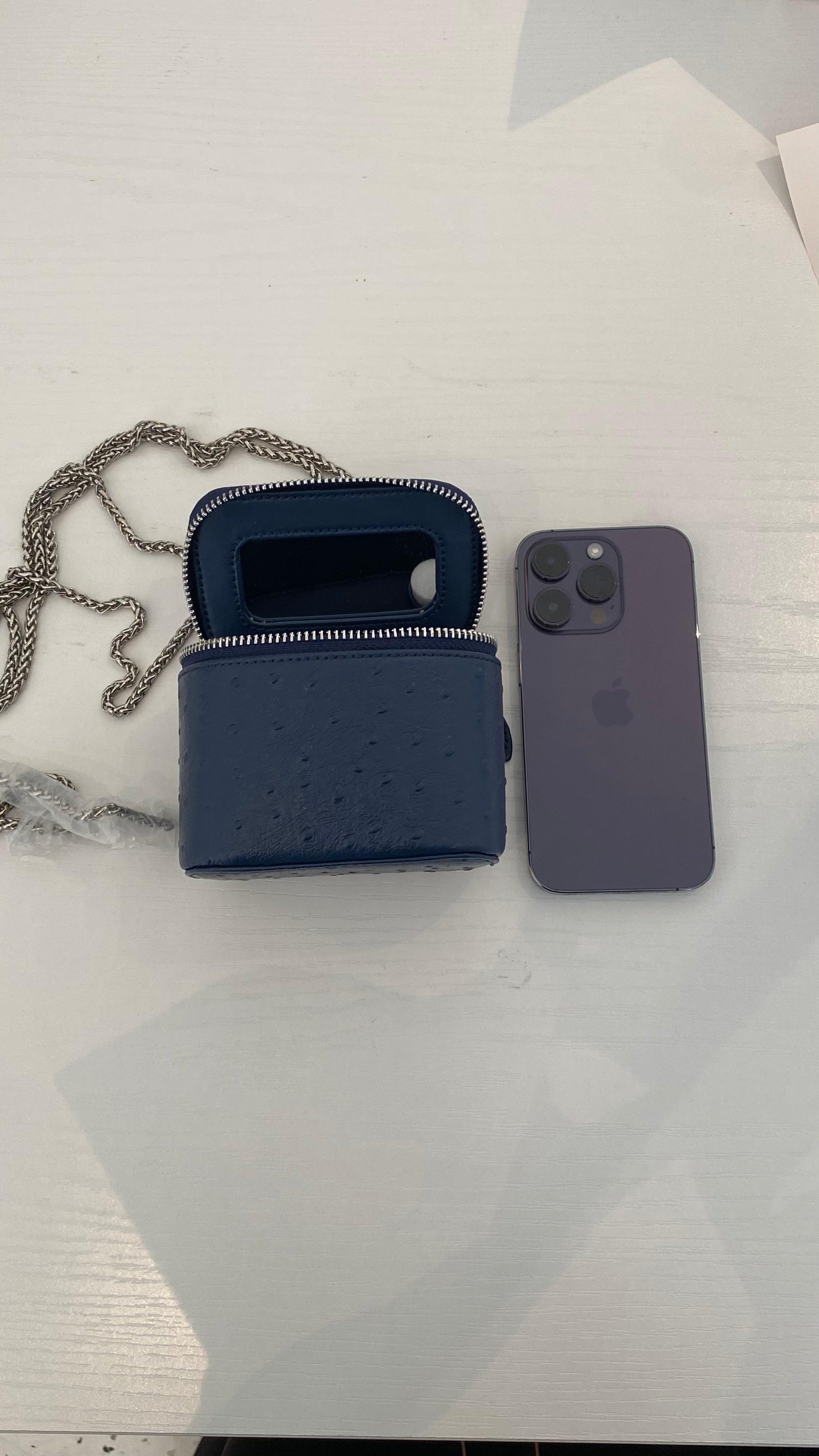 Ostrich Navy Bag