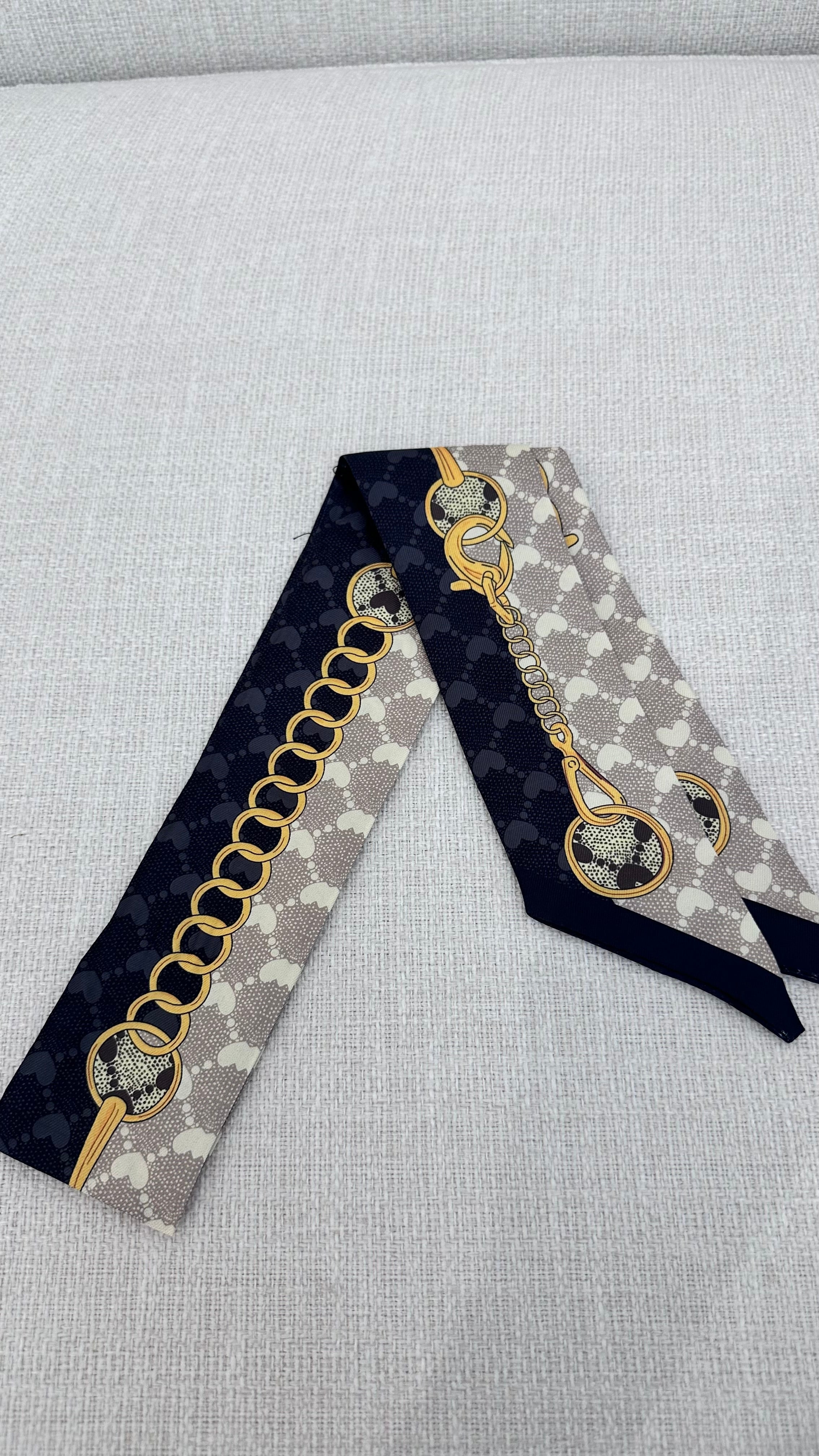 Black & Gold Twilly Scarf