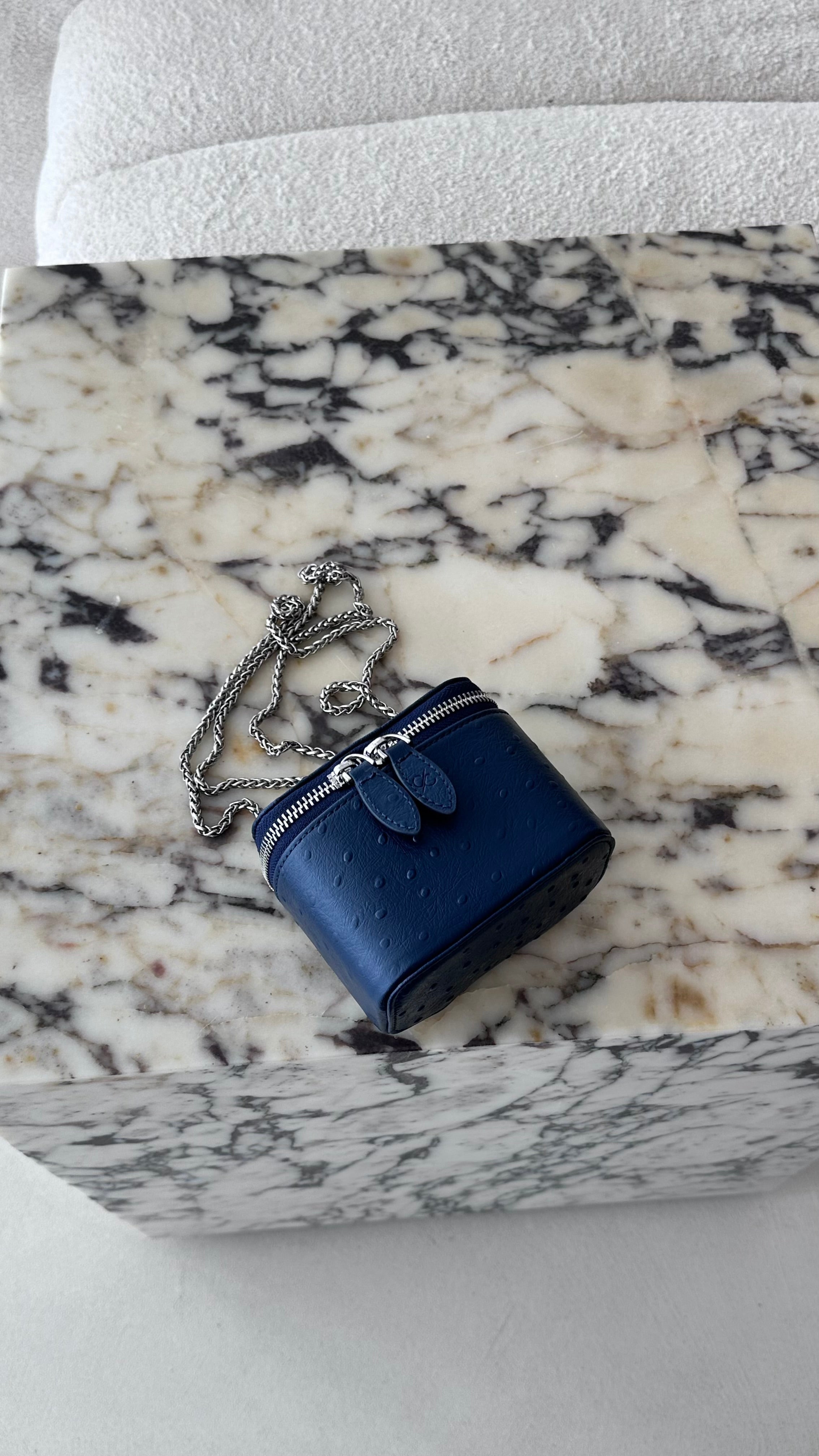 Ostrich Navy Bag