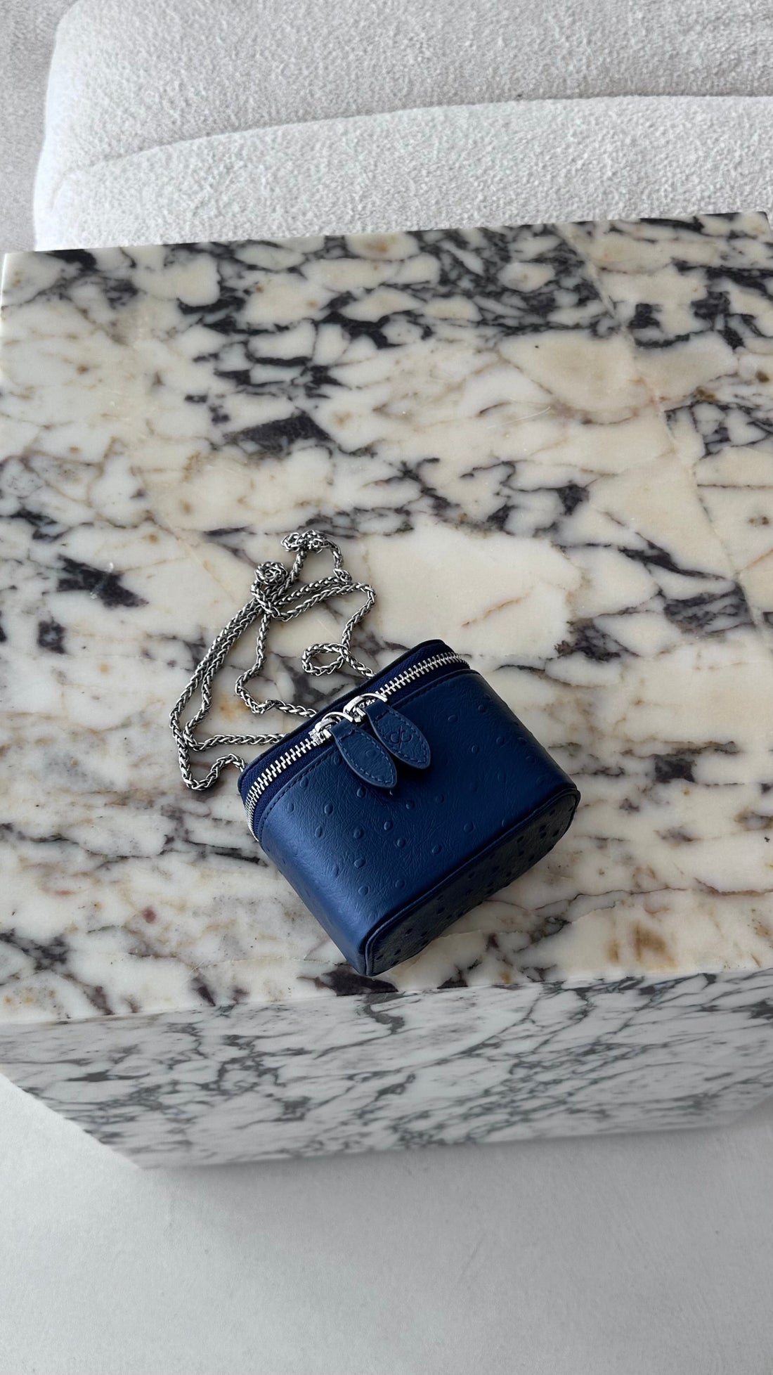 Ostrich Navy Bag