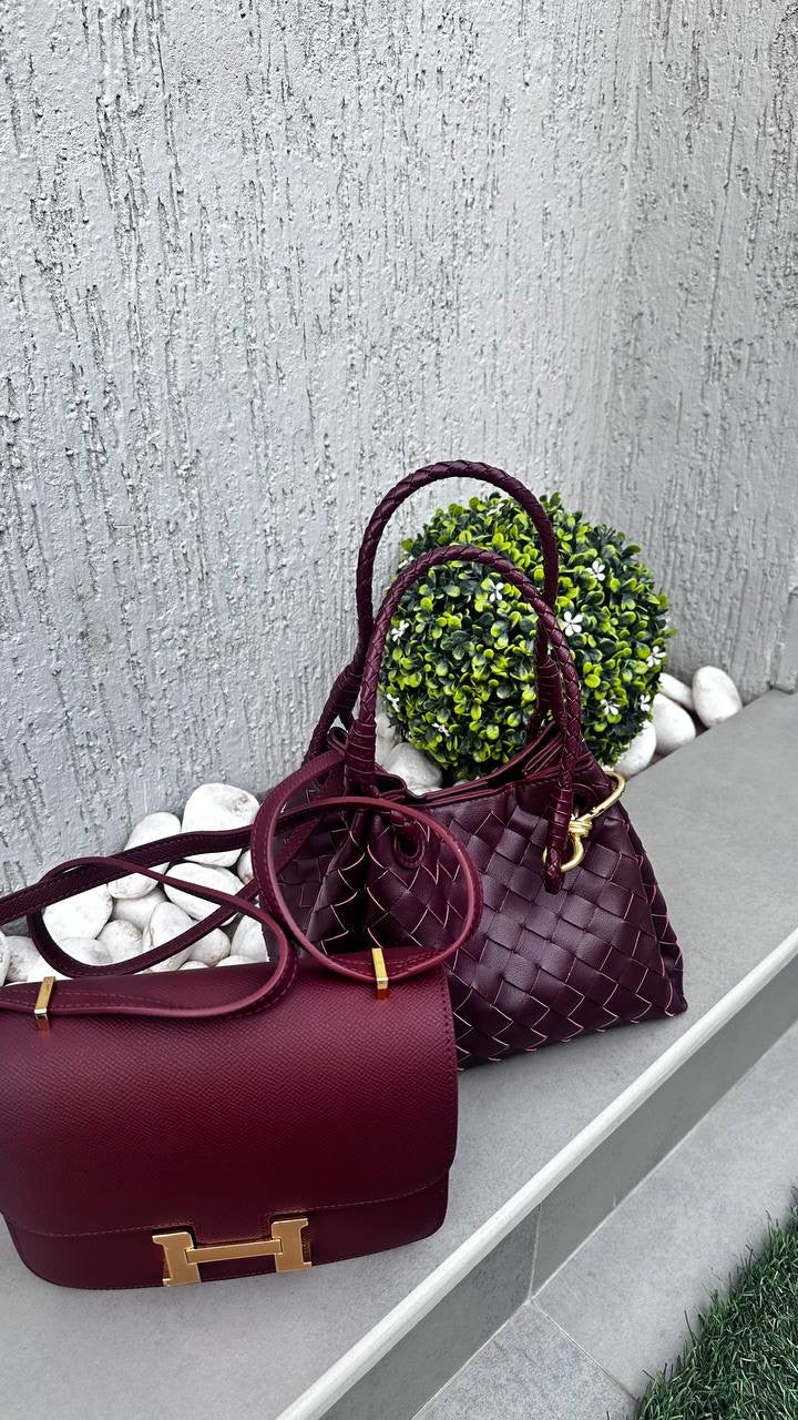 Bottega Pouch - Maroon
