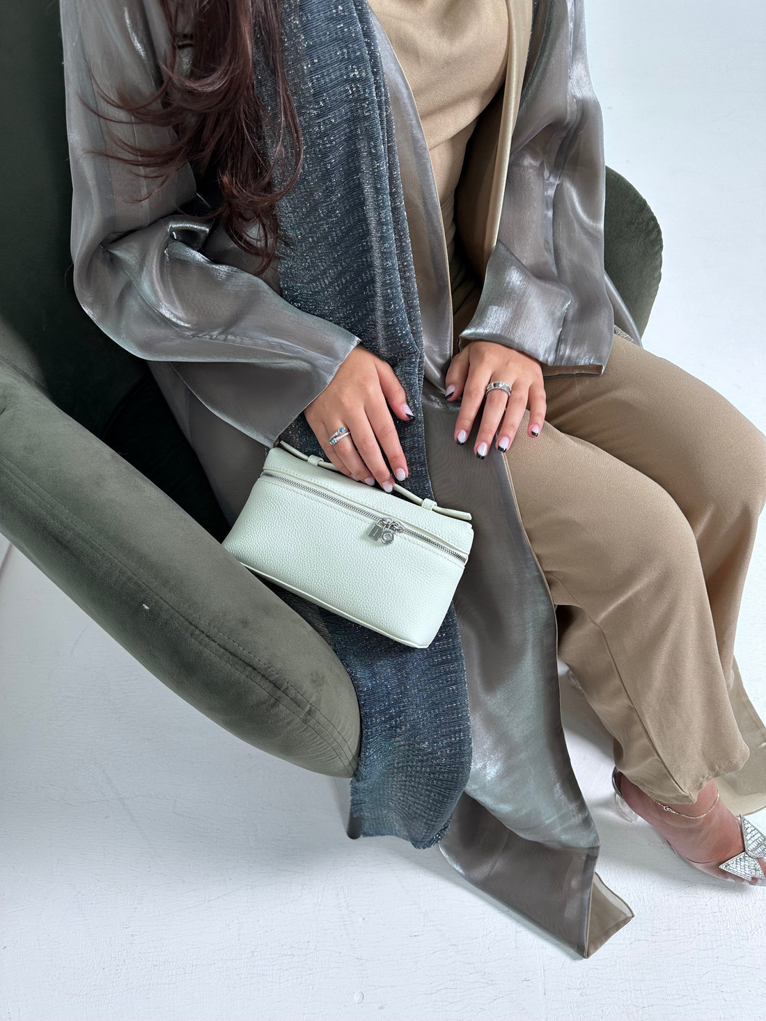 LP White Tote Interior - Luxury Tote Bag | Clear UAE
