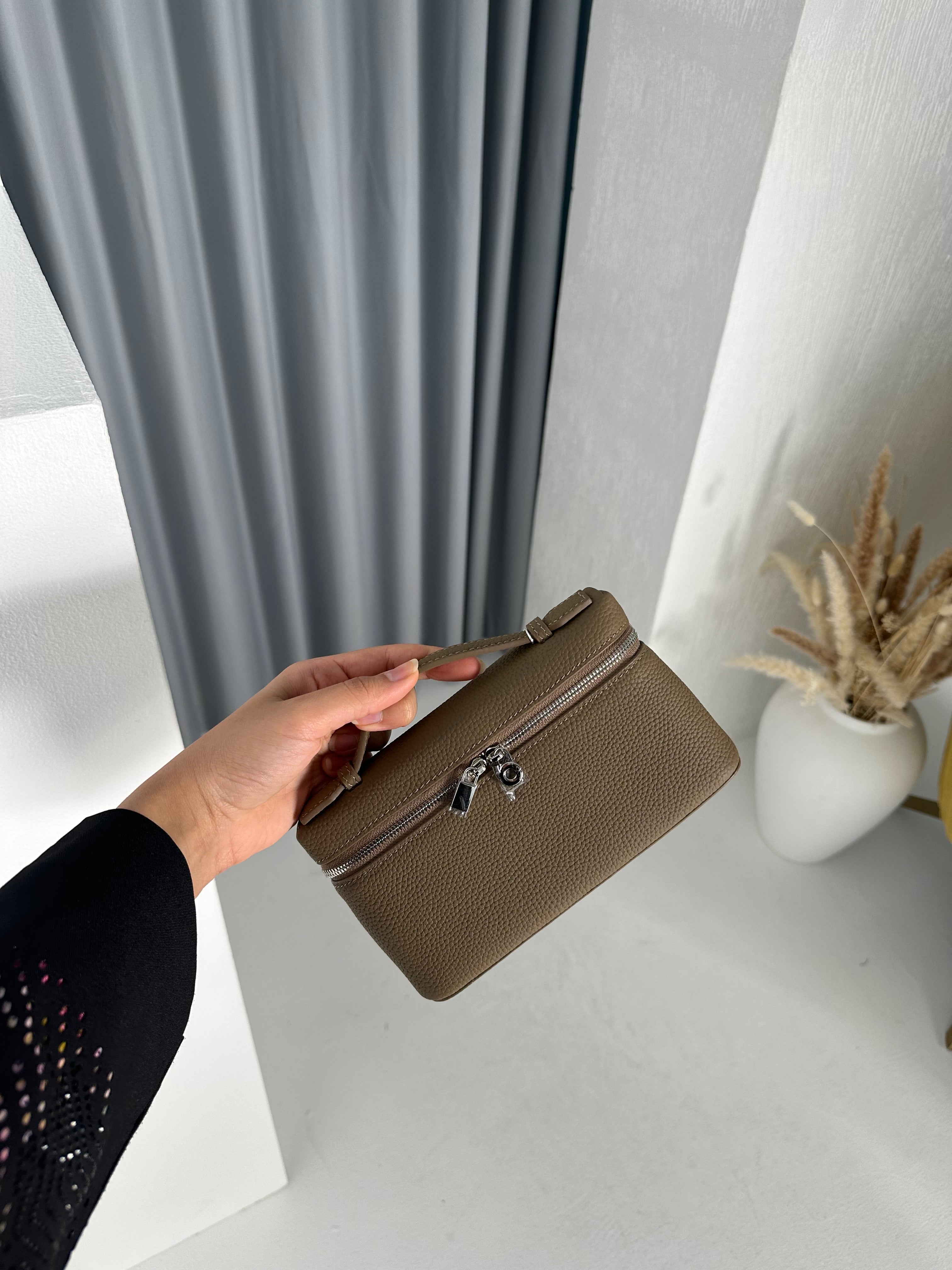 LP Bag Khaki Side View - Luxury Shoulder Bag UAE | Clear UAE
