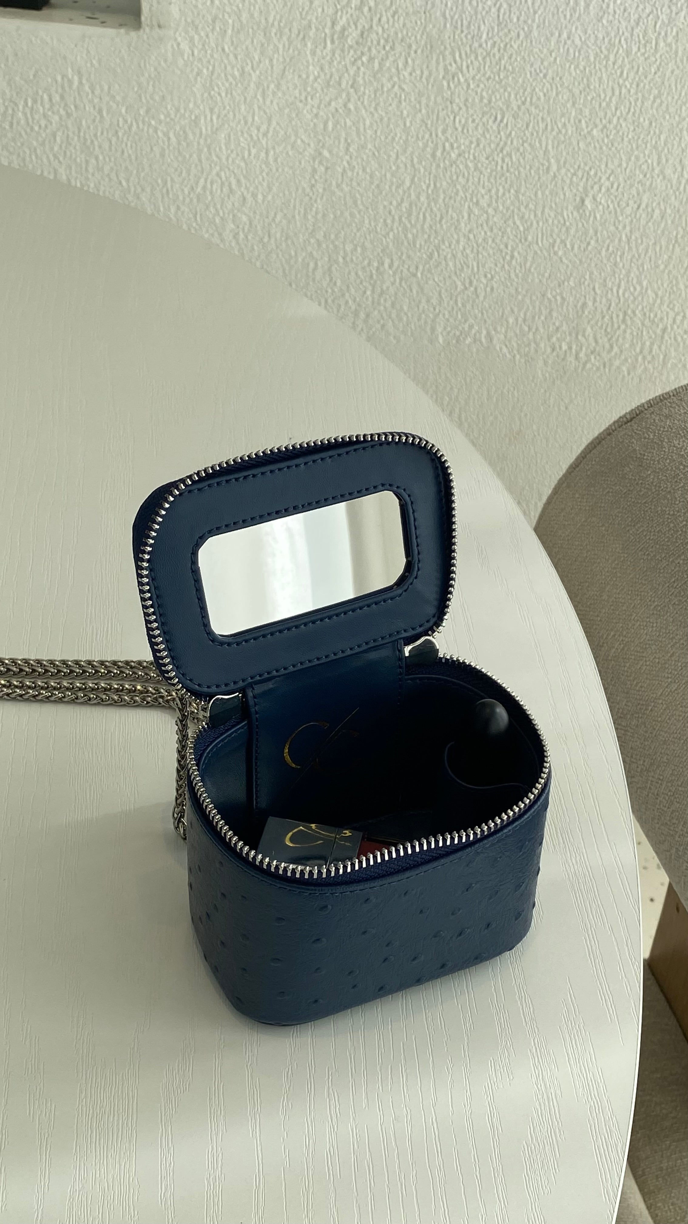 Ostrich Navy Bag