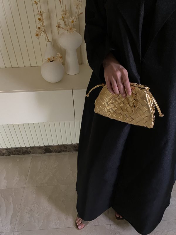 Bottega Intrecciato Bag Gold - Luxury Woven Bag UAE | Clear UAE
