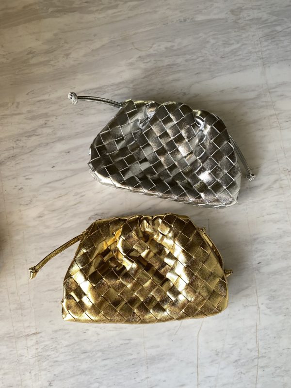Bottega Intrecciato Bag Gold - Luxury Woven Bag UAE | Clear UAE
