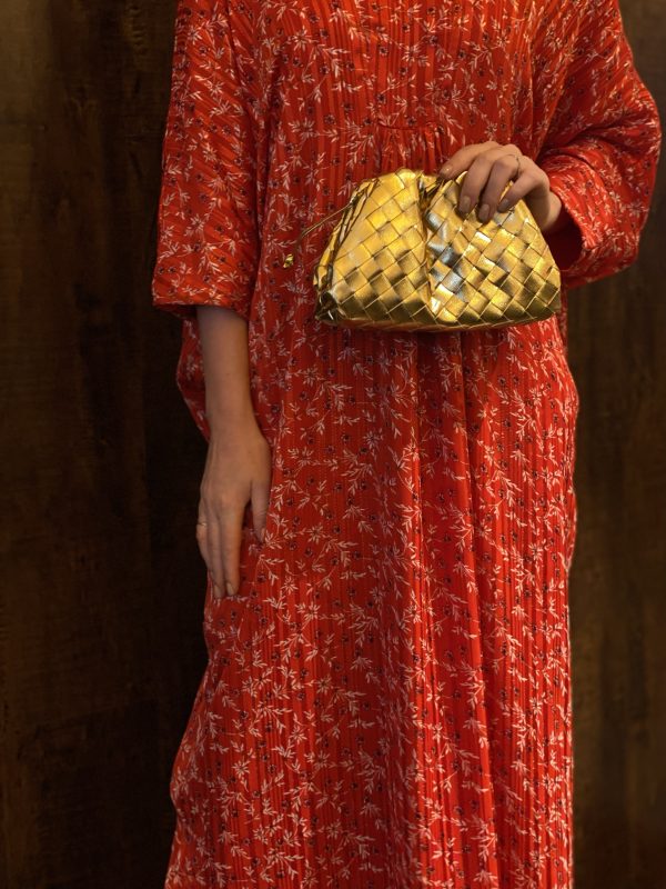 Bottega Intrecciato Bag Gold - Luxury Woven Bag UAE | Clear UAE
