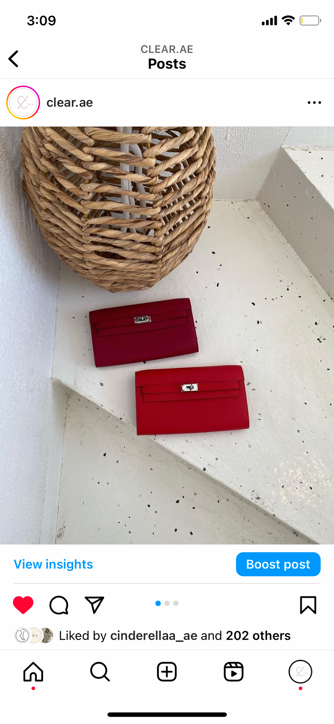 Red clutch