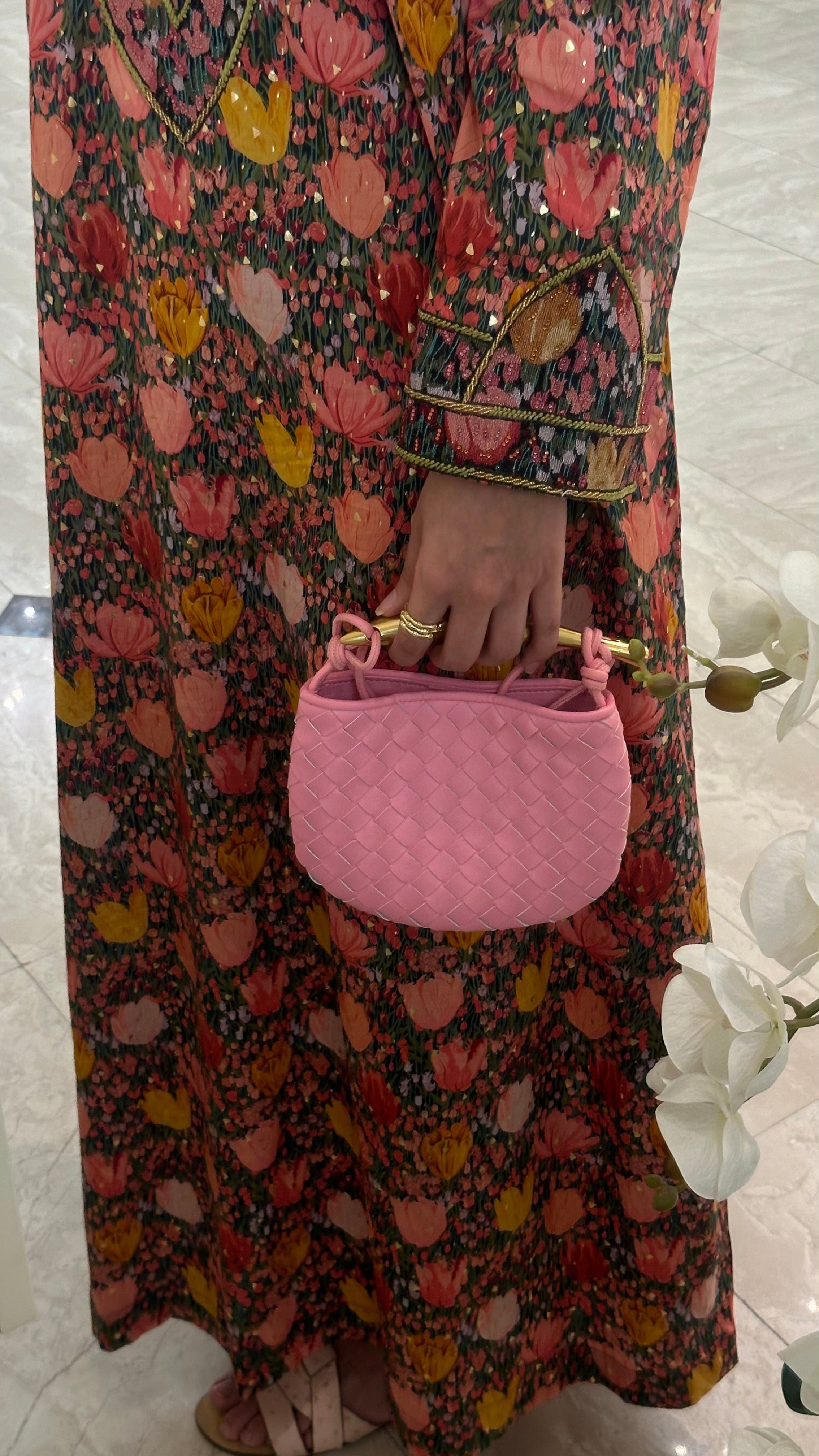 Bottega Sardine Mini Bag Pink Top View - Luxury Mini Bag | Clear UAE
