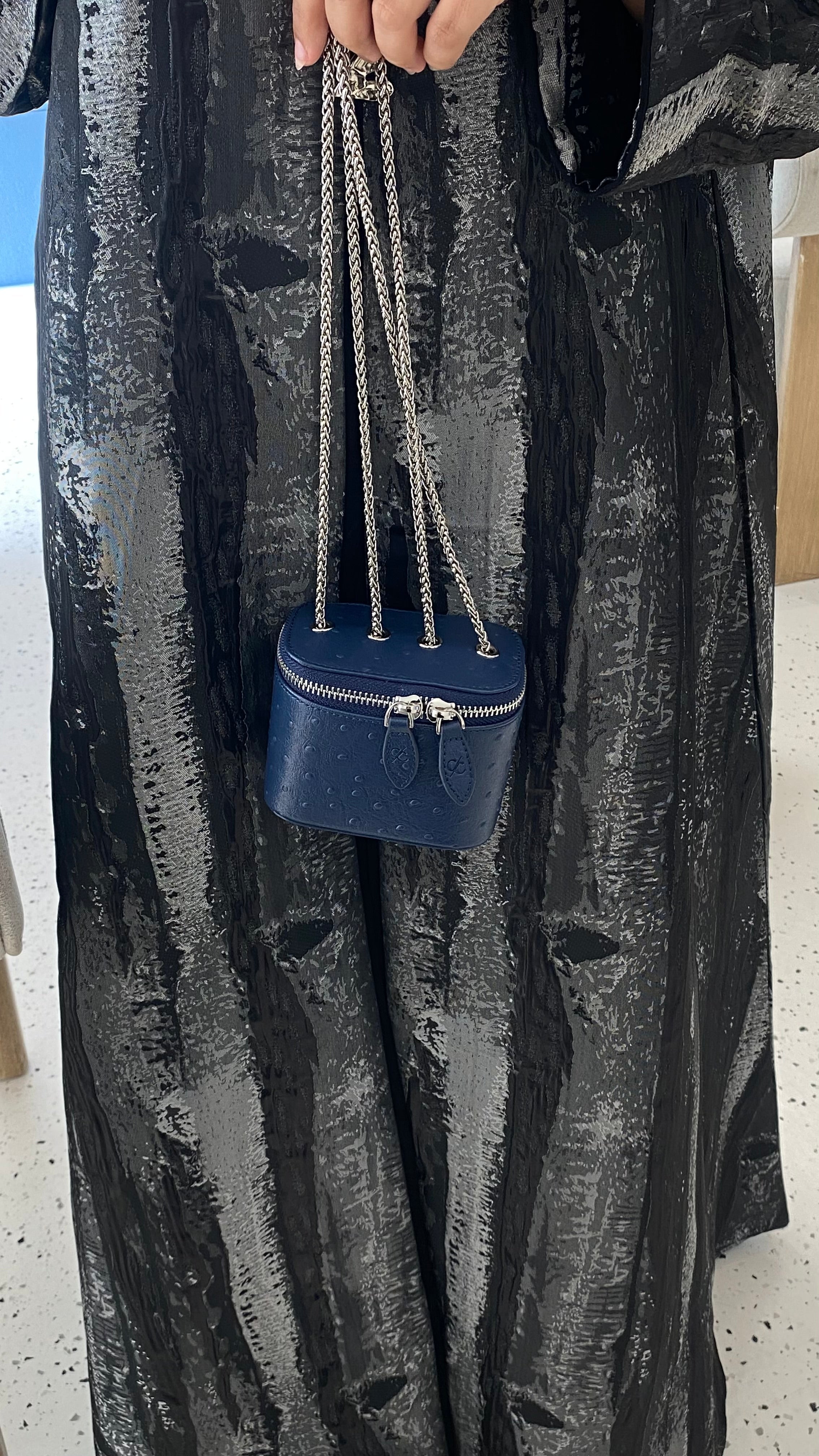 Ostrich Navy Bag