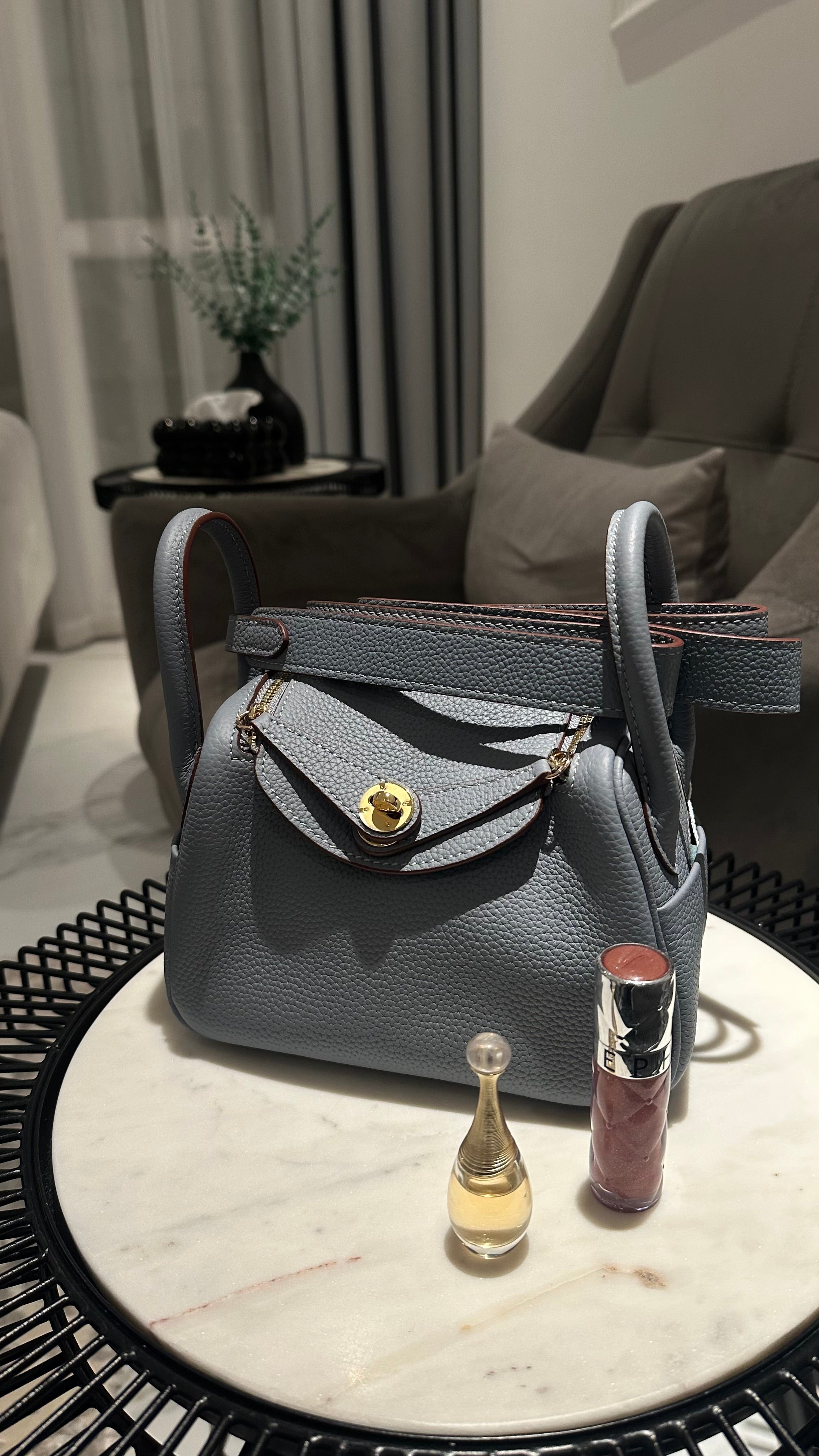 Hermes Lindy Bag in Light Blue – Luxury Shoulder Bag UAE | Clear UAE
