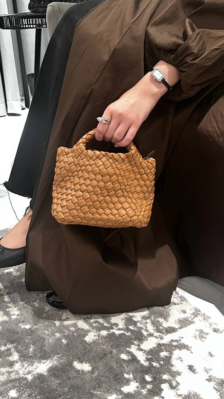 Brown Vegan Leather Bag – Luxury Shoulder Bag UAE | Clear UAE

