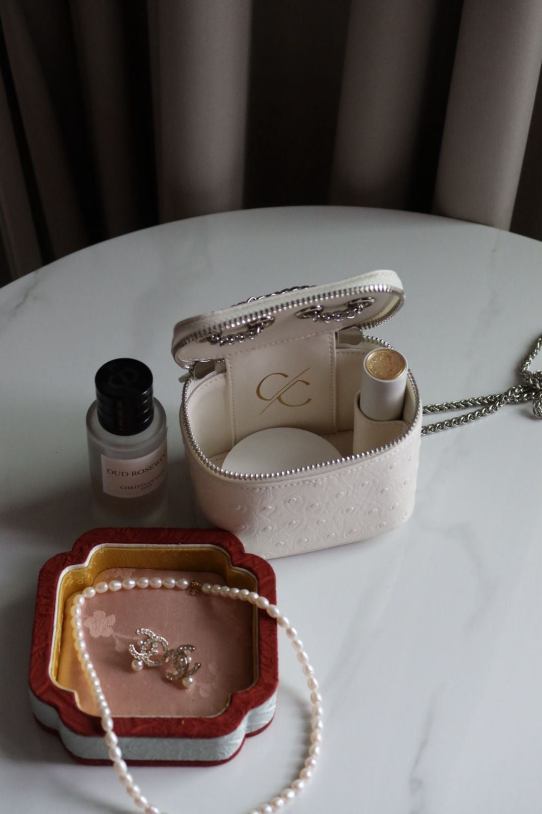 Ostrich White Bag