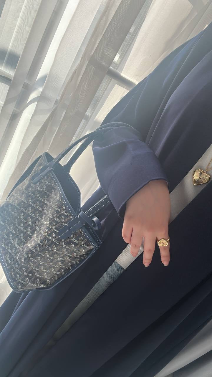 Goyard-Inspired Navy Bag