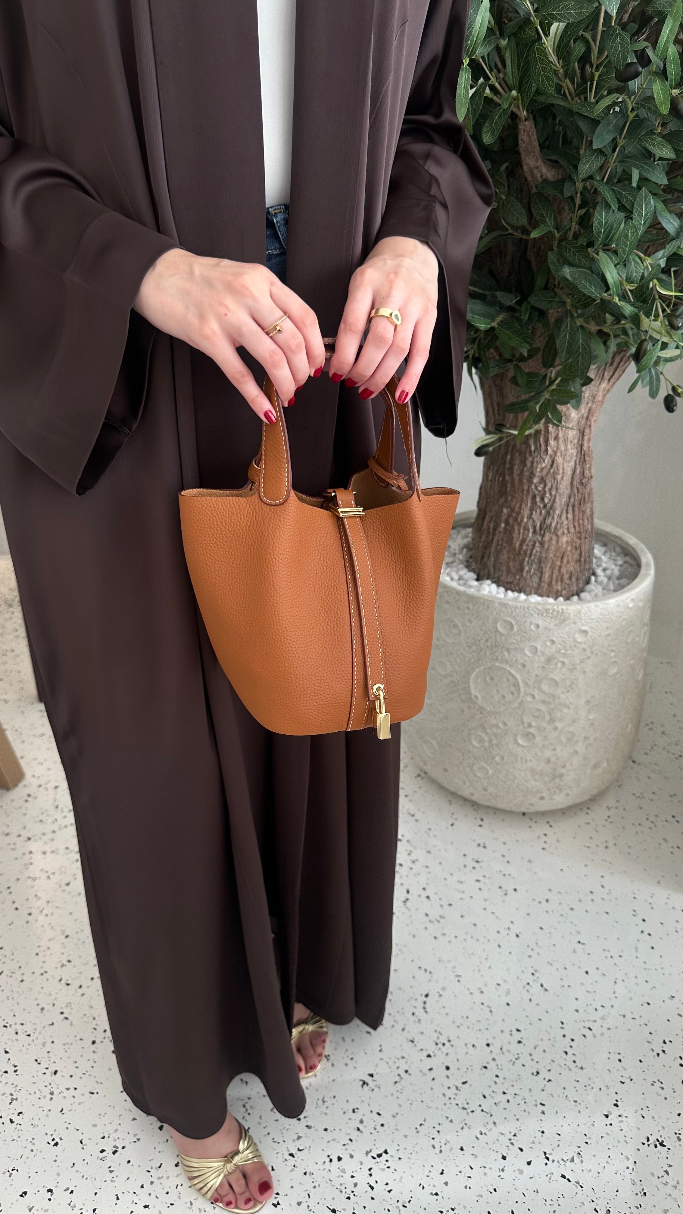 Picotin Bag Brown - Luxury Mini Bag UAE | Clear UAE