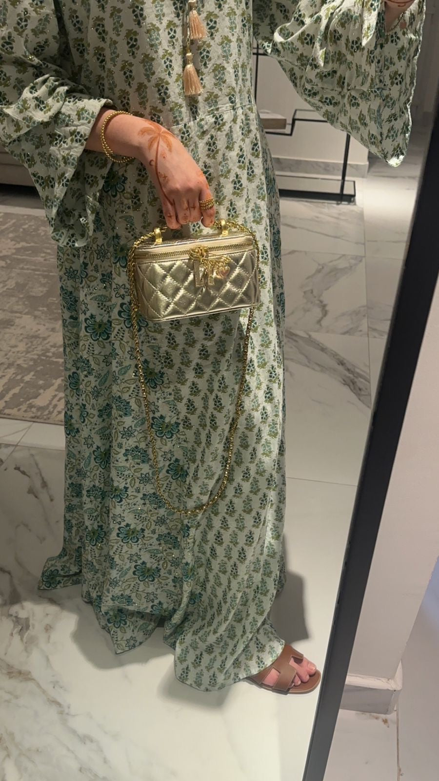 Medium Gold Box Bag