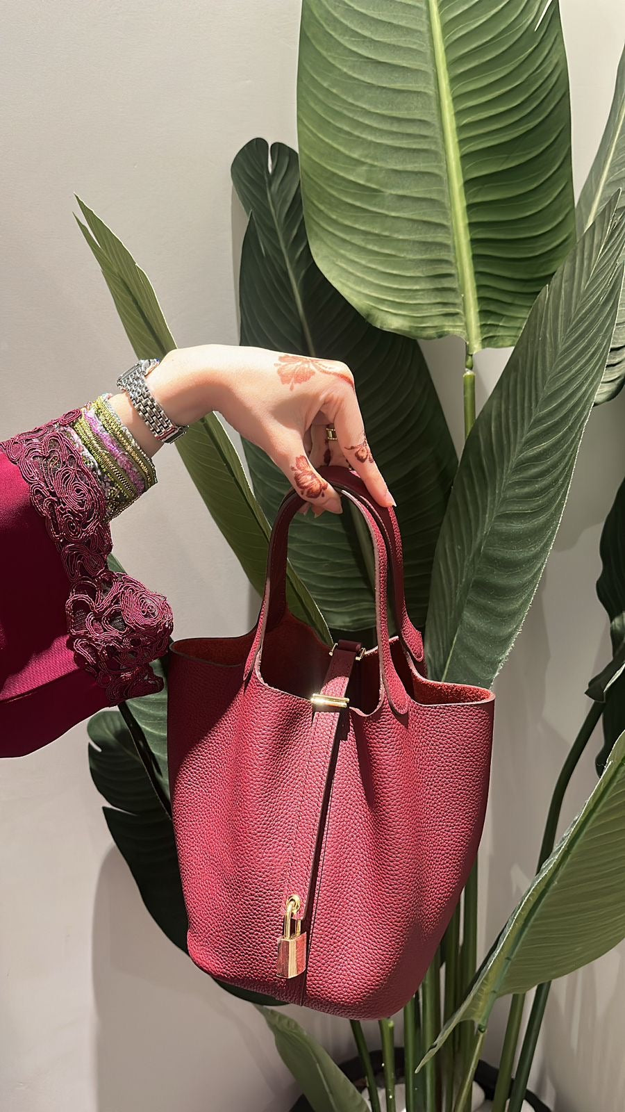P Maroon Bag – Luxury Women's Handbag UAE