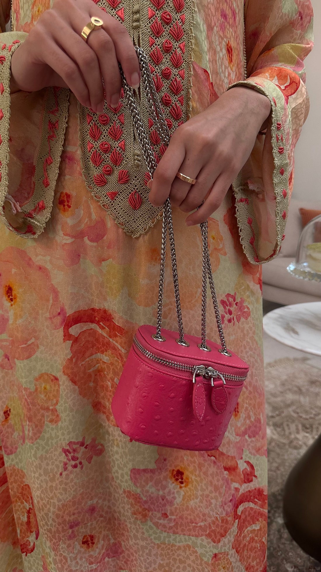 Clear Fuchsia Mini Bag