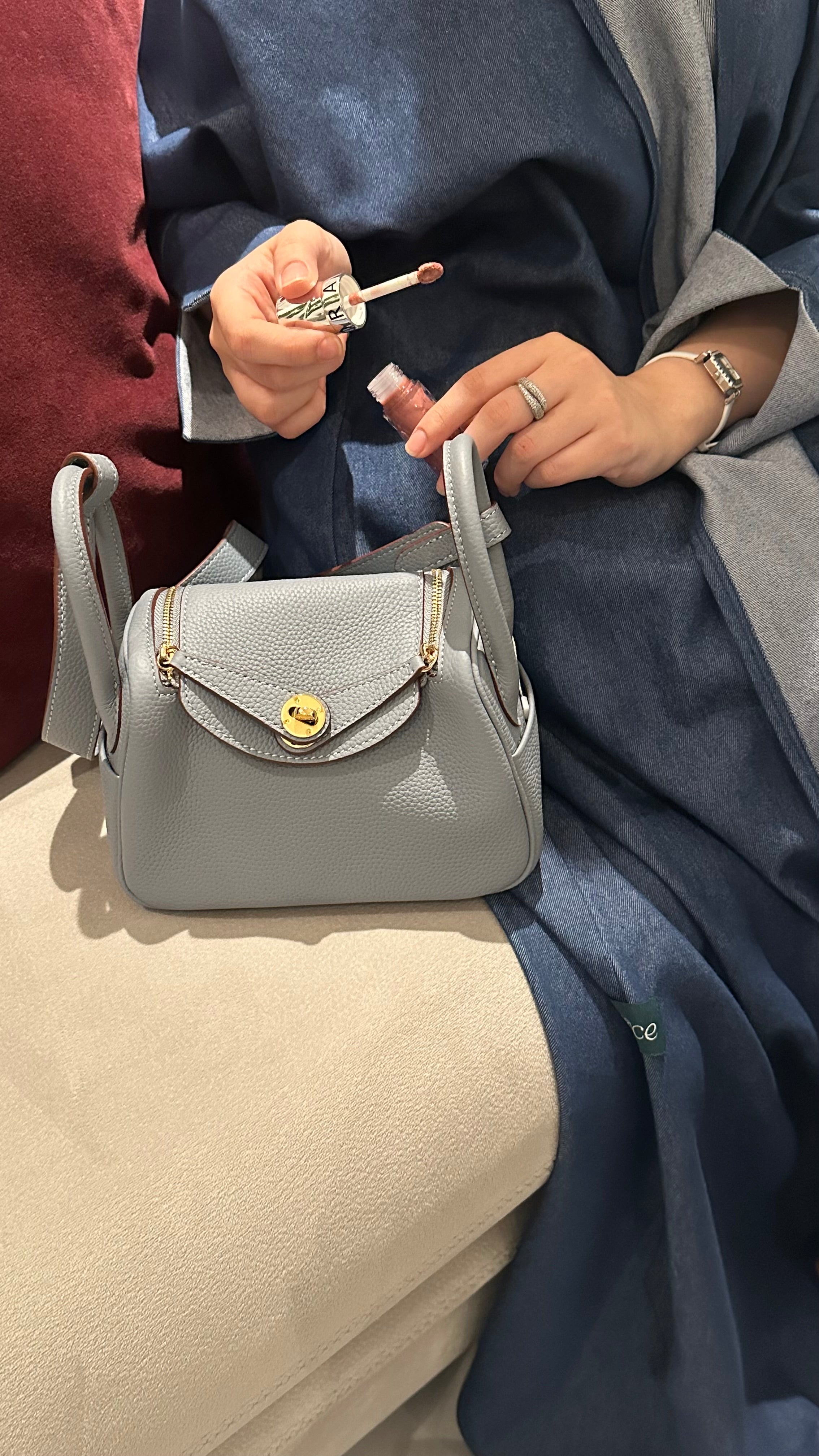 Hermes Lindy Bag in Light Blue – Luxury Shoulder Bag UAE | Clear UAE
