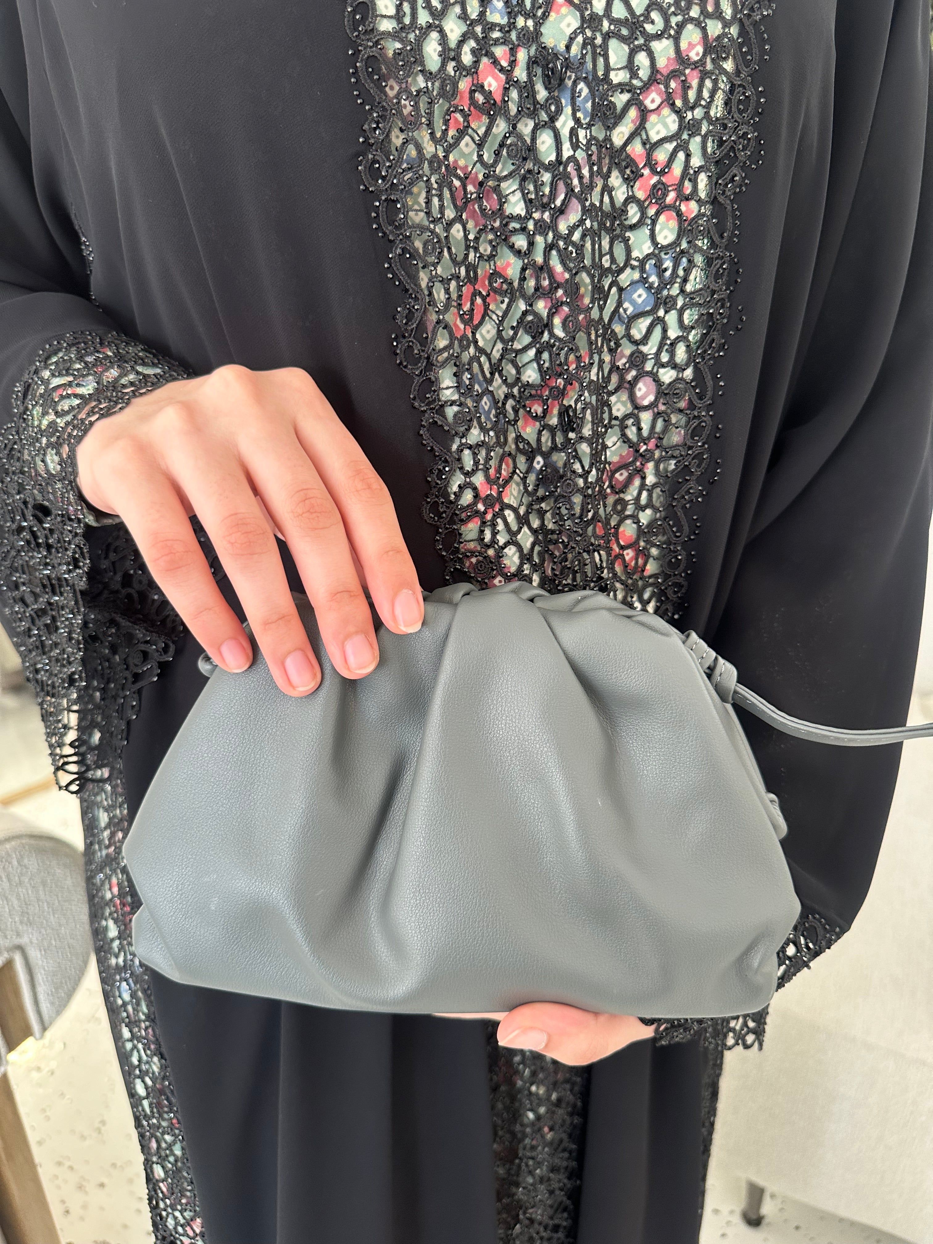 Bottega Pouch Grey - Luxury Pouch UAE | Clear UAE