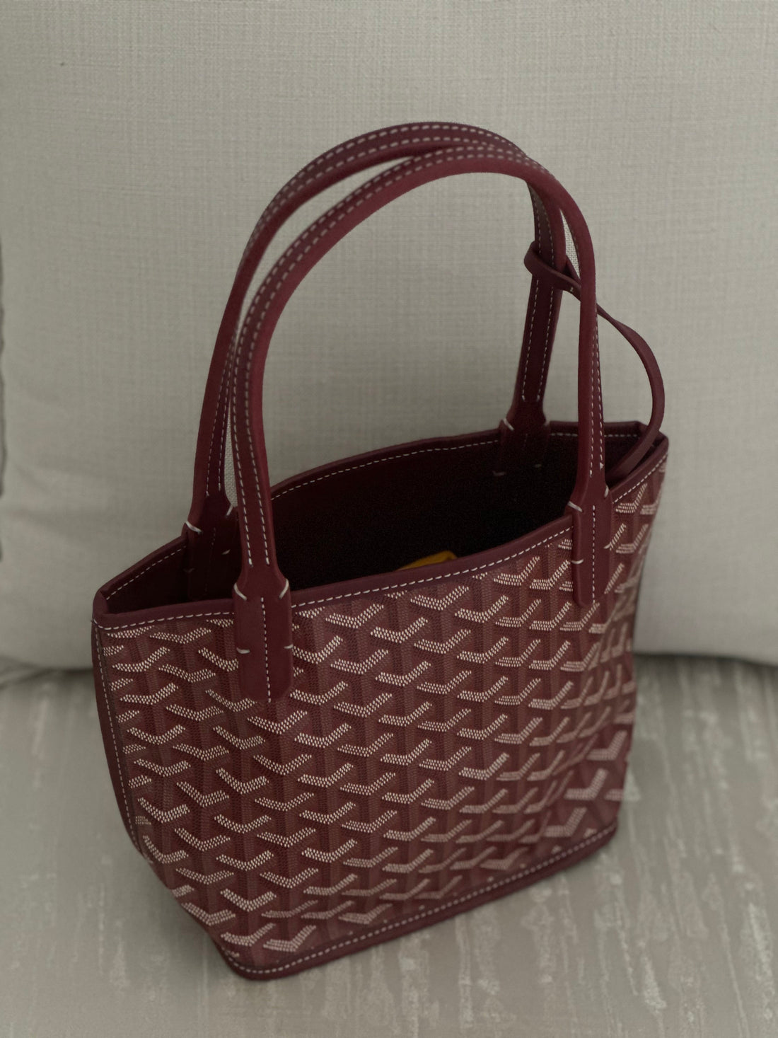 Goyard Style Bag Maroon