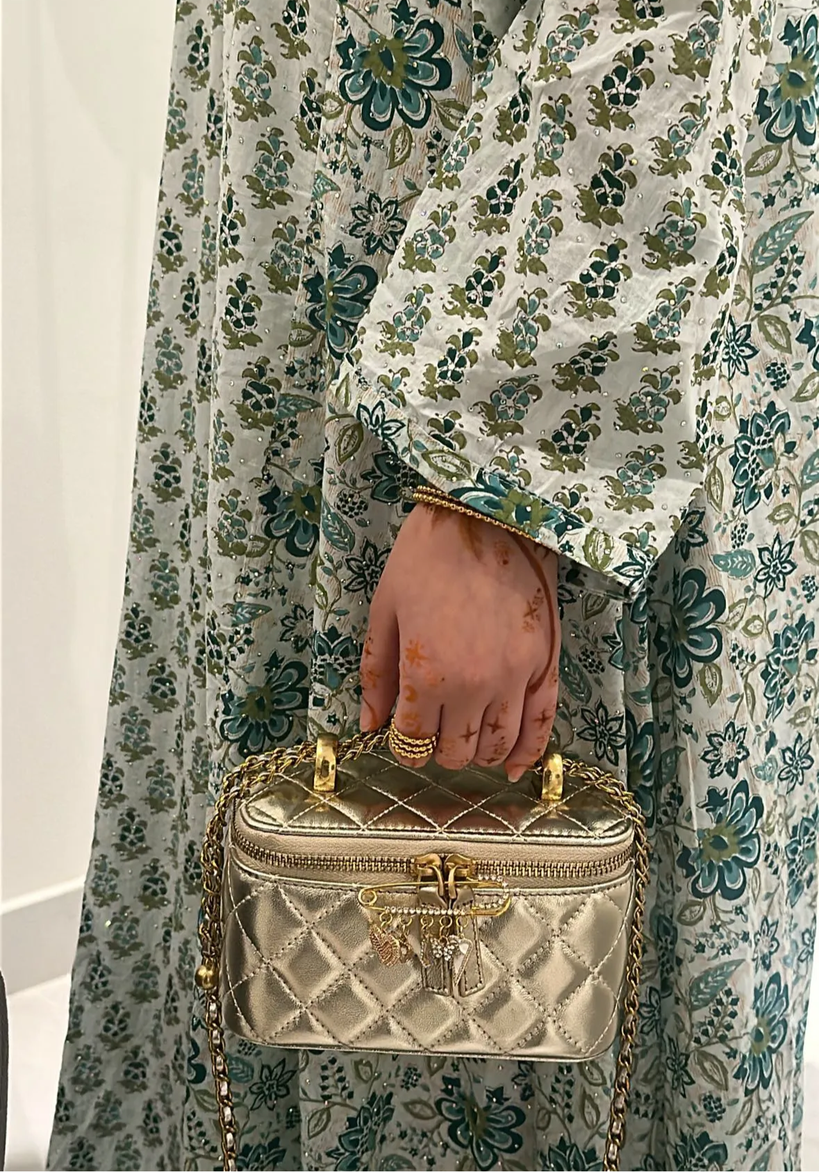 Medium Gold Box Bag