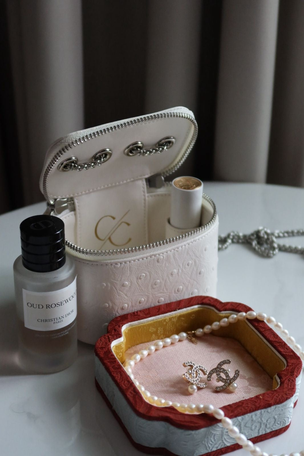 Ostrich White Bag