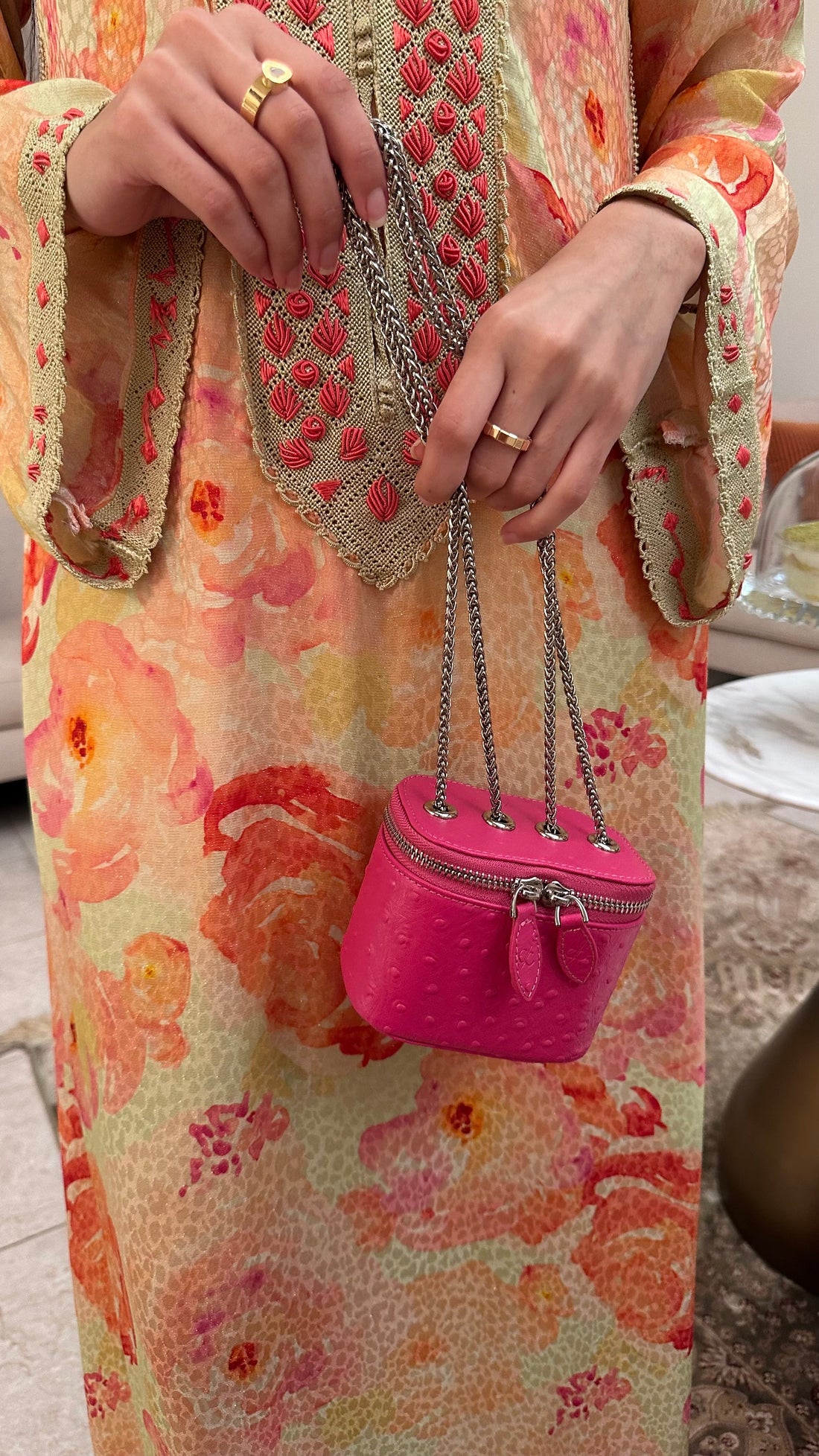 Clear Fuchsia Mini Bag