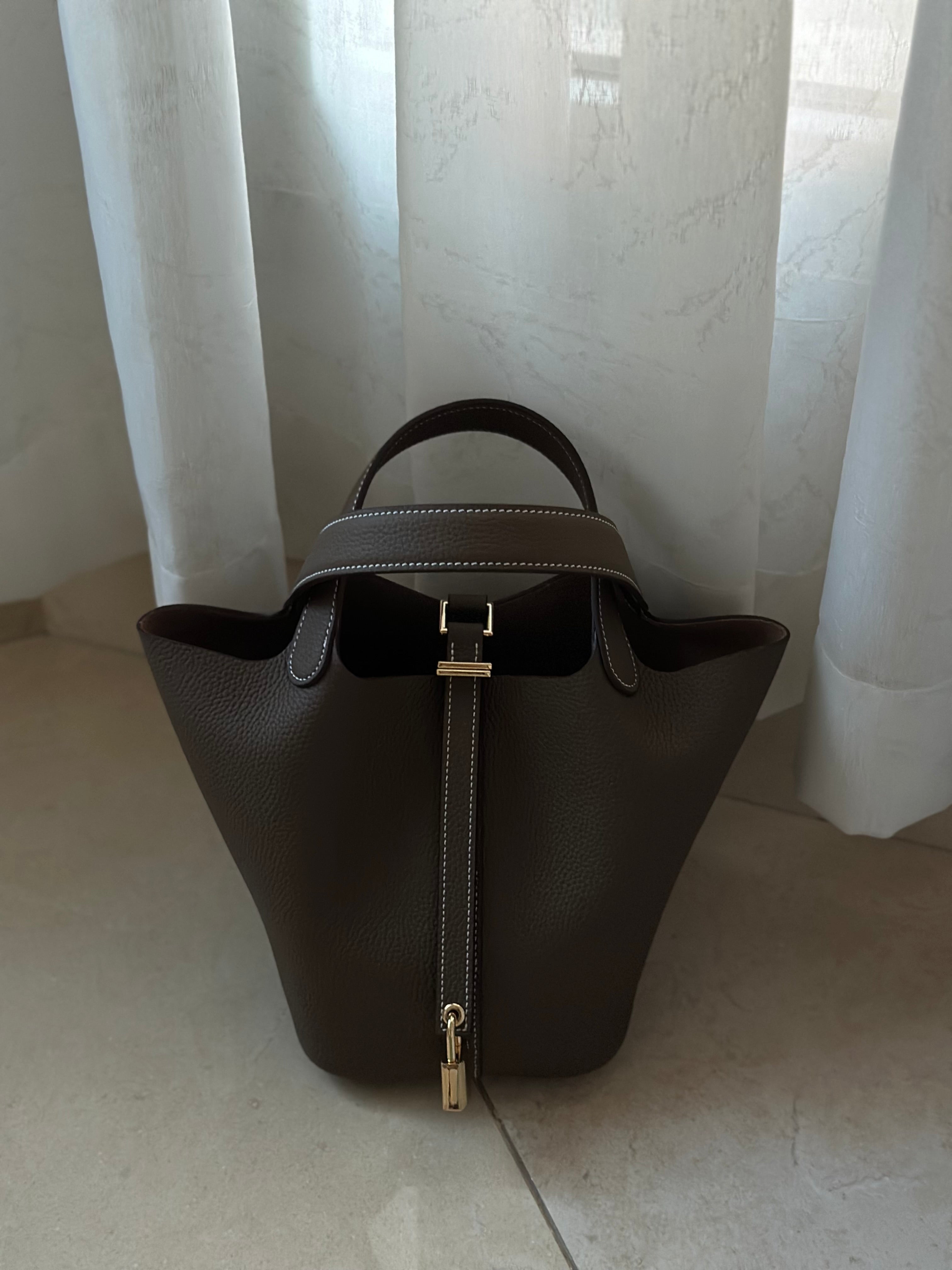 Picotin Bag in Khaki – Luxury Shoulder Bag UAE | Clear UAE
