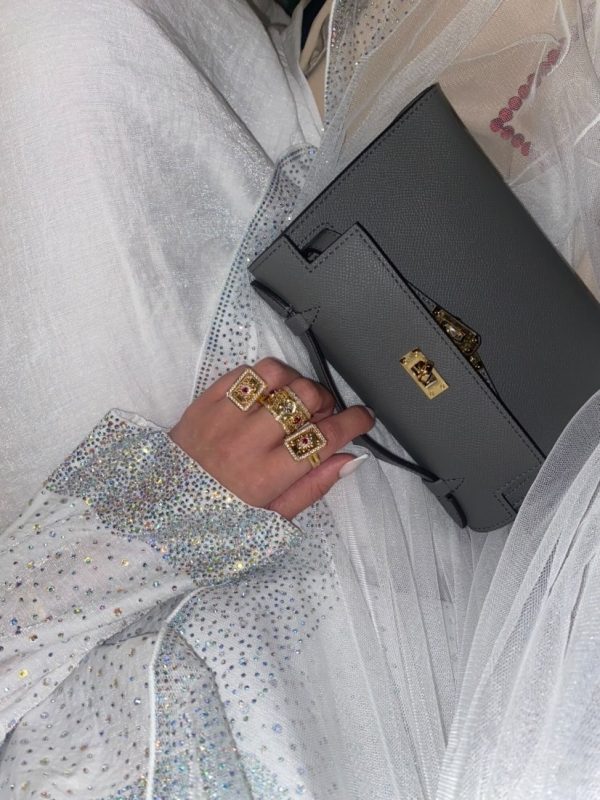 Hermes Kelly Cut Clutch grey – Clear UAE