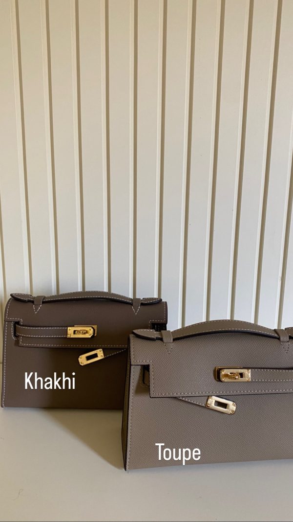 Kelly Cut Clutch khaki – Clear UAE