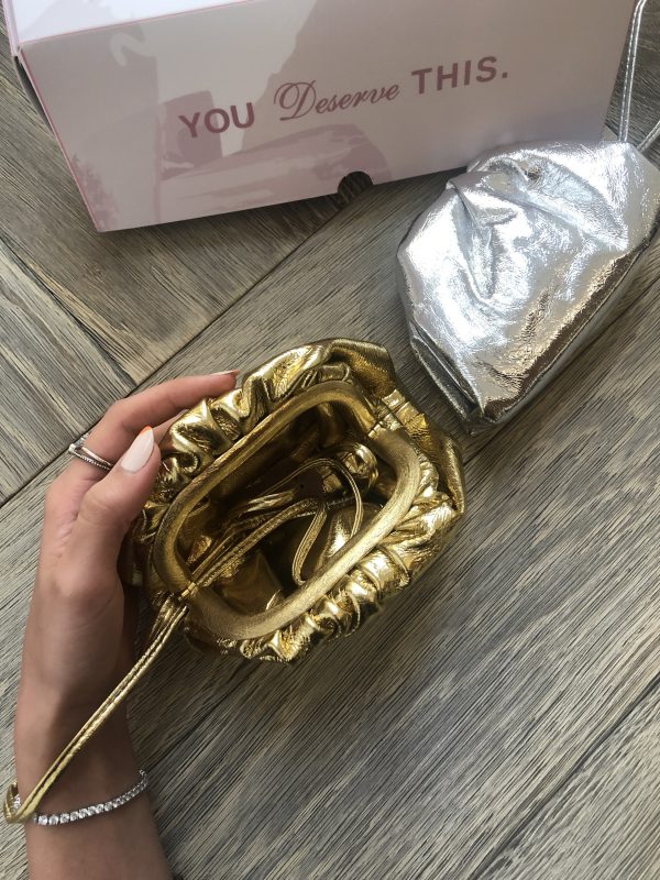 Micro Bag Gold Detail View - Bottega Bag | Clear UAE

