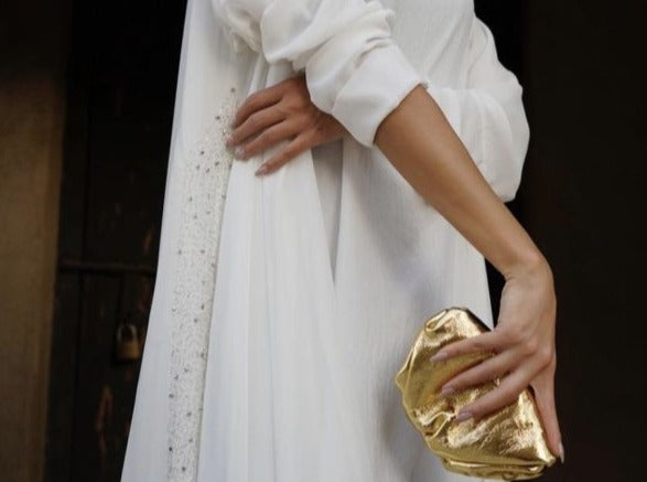 Micro Bag Gold Detail View - Bottega Bag | Clear UAE
