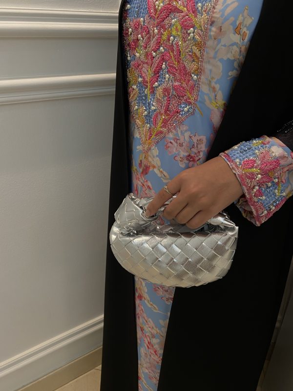 Micro handle silver bag – Clear UAE