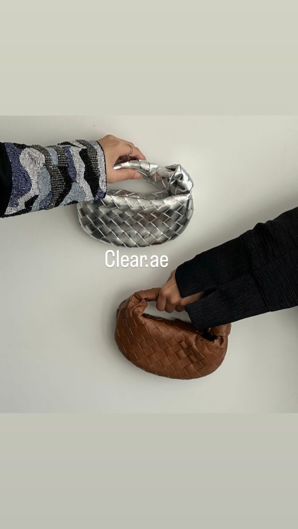 Micro handle silver bag – Clear UAE