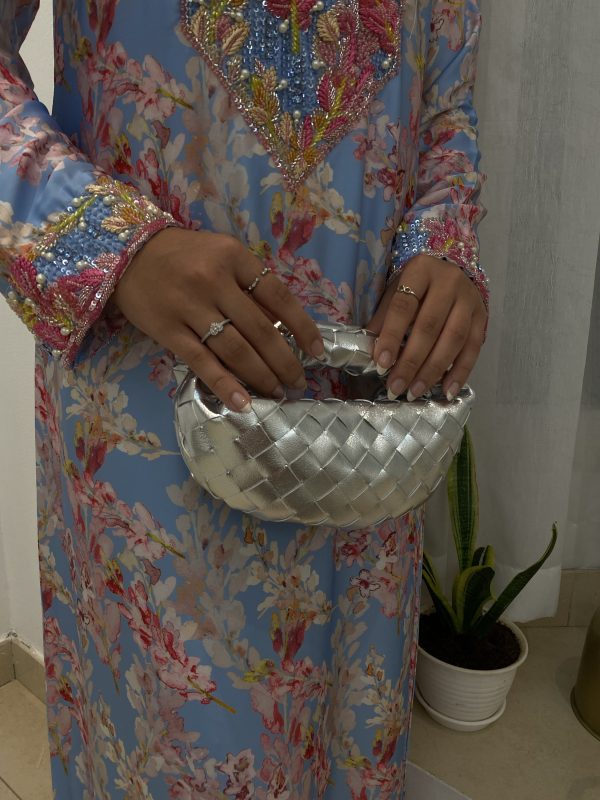 Micro handle silver bag – Clear UAE