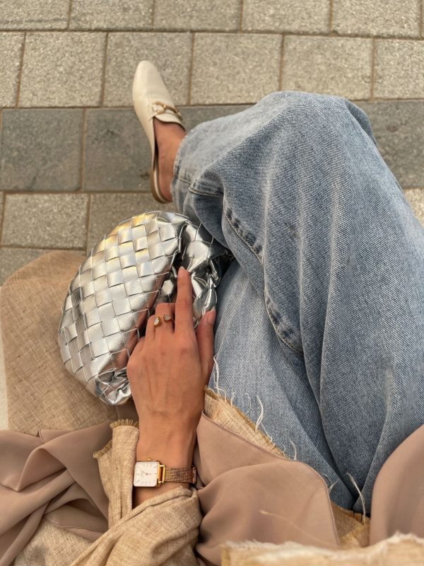 Micro handle silver bag – Clear UAE