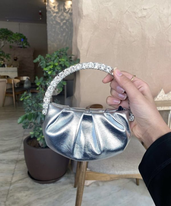 Clear mini round silver bag – Clear UAE