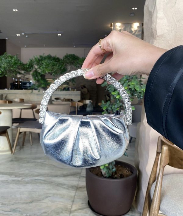 Clear mini round silver bag – Clear UAE